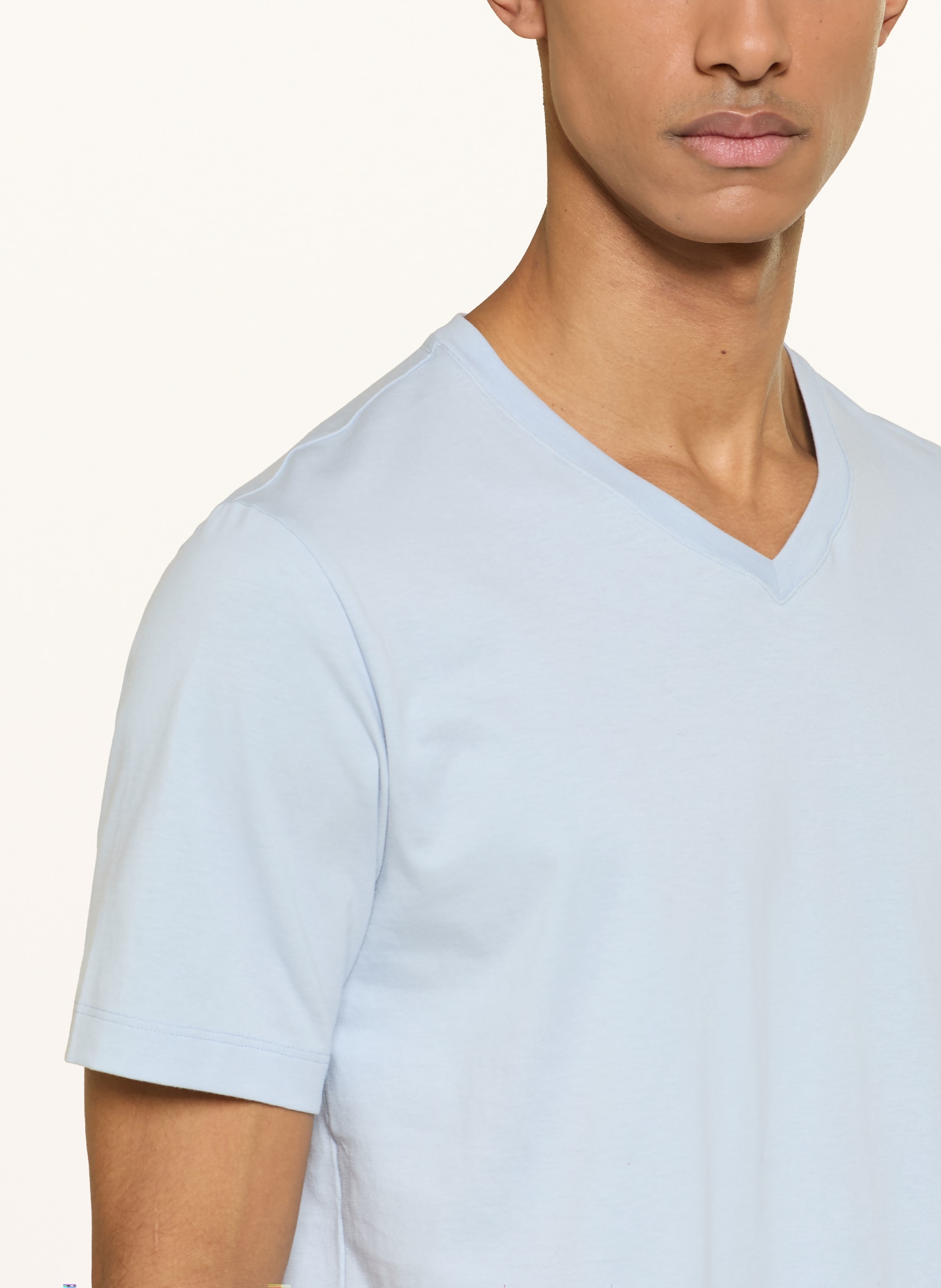 HANRO Pajama shirt LIVING: LIGHT BLUE