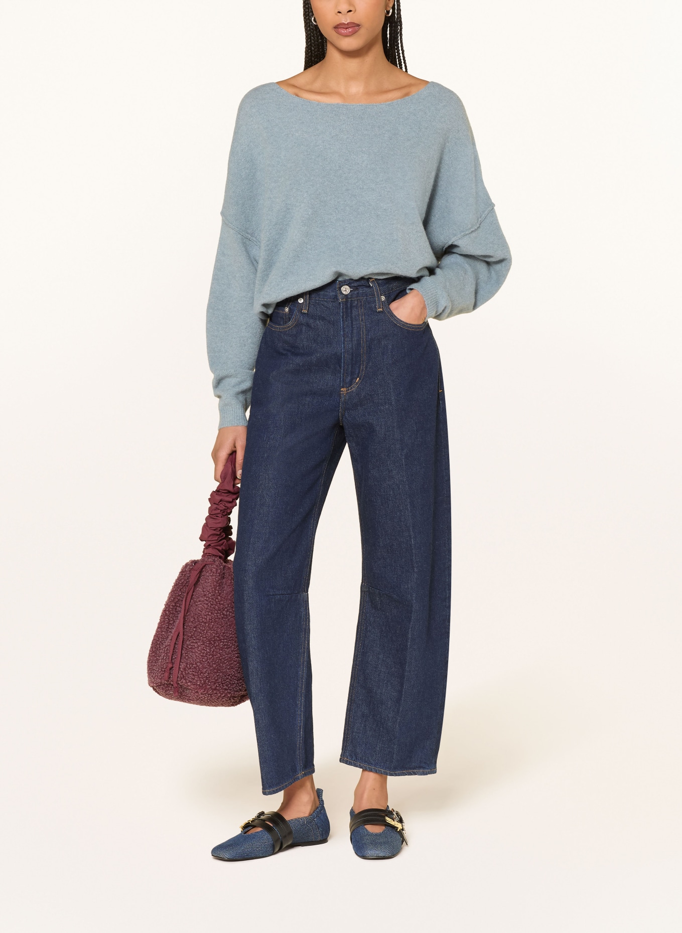 American Vintage Svetr DAMSVILLE: ČERNOŠEDÁ