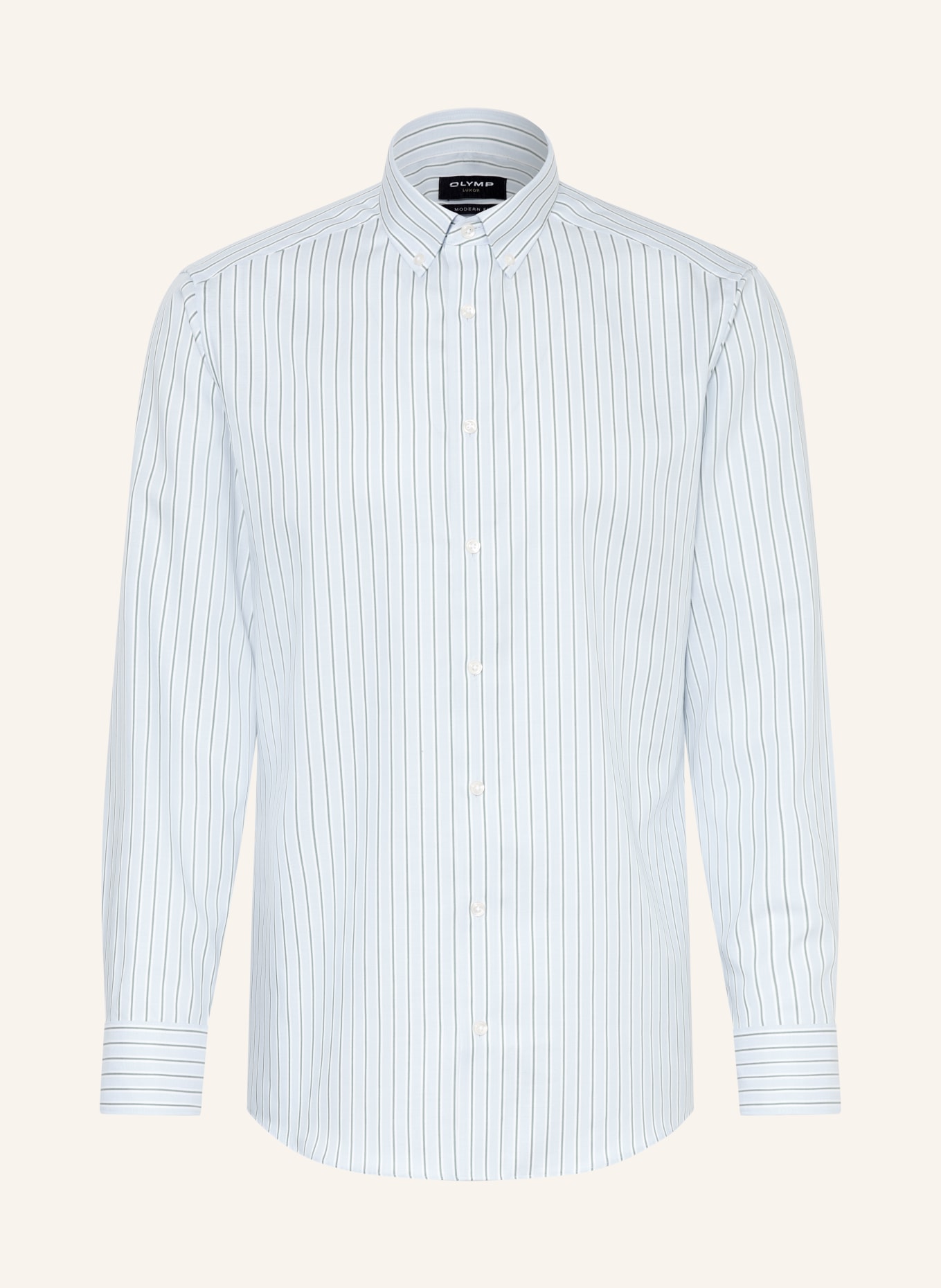 OLYMP Hemd Luxor modern fIt: HELLBLAU / GRÜN / WEISS