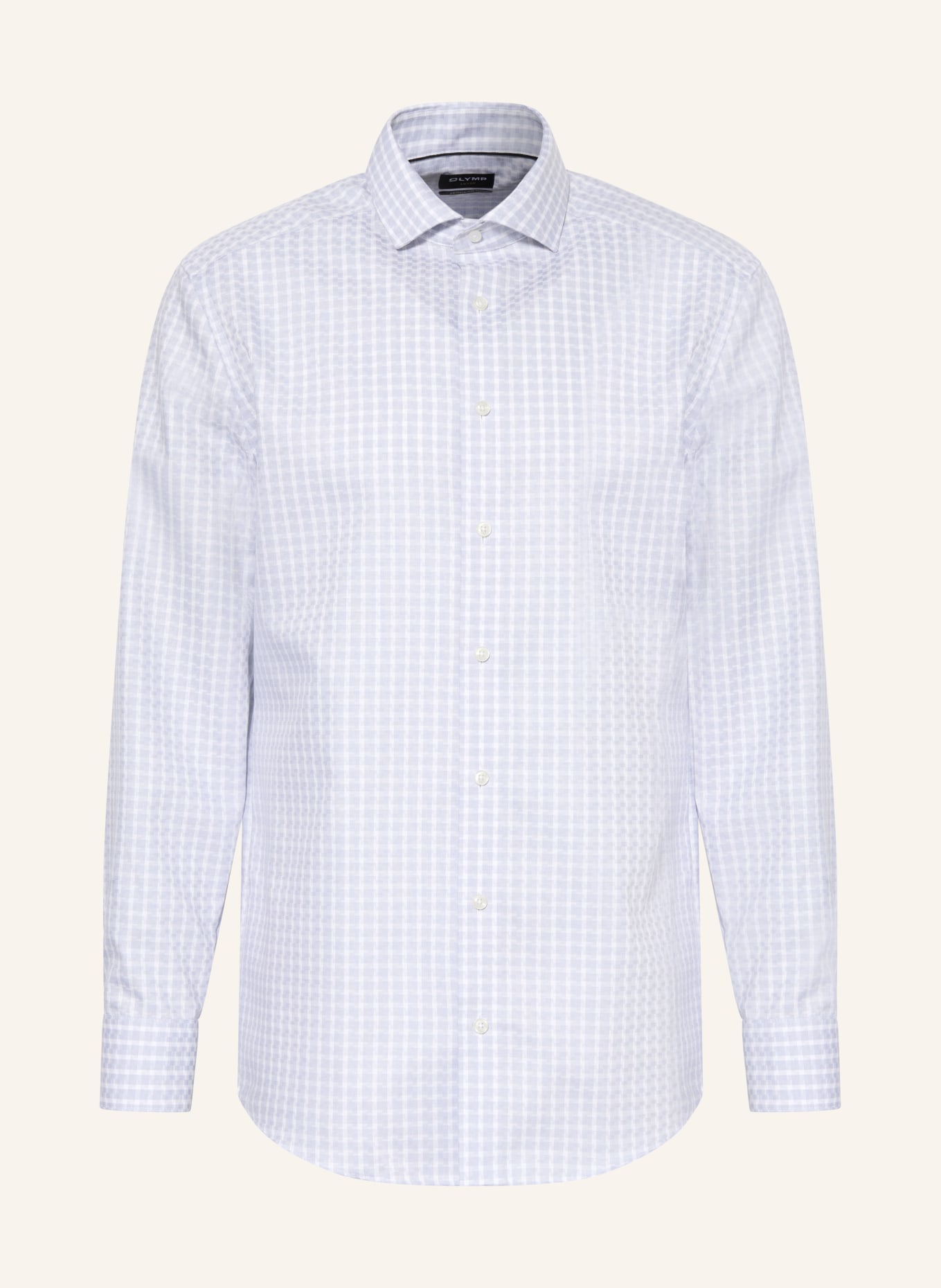 OLYMP Hemd Modern Fit: BLAUGRAU / WEISS