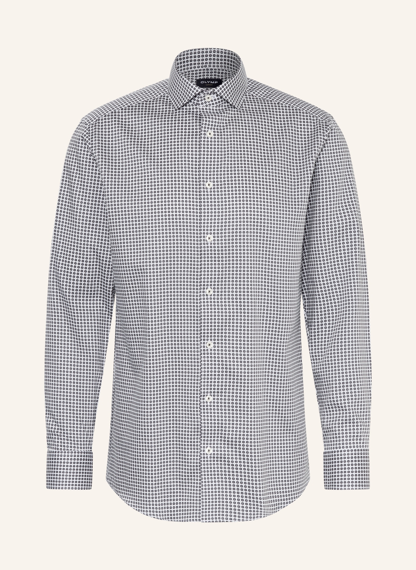 OLYMP Hemd modern fit: DUNKELBLAU / GRAU / WEISS