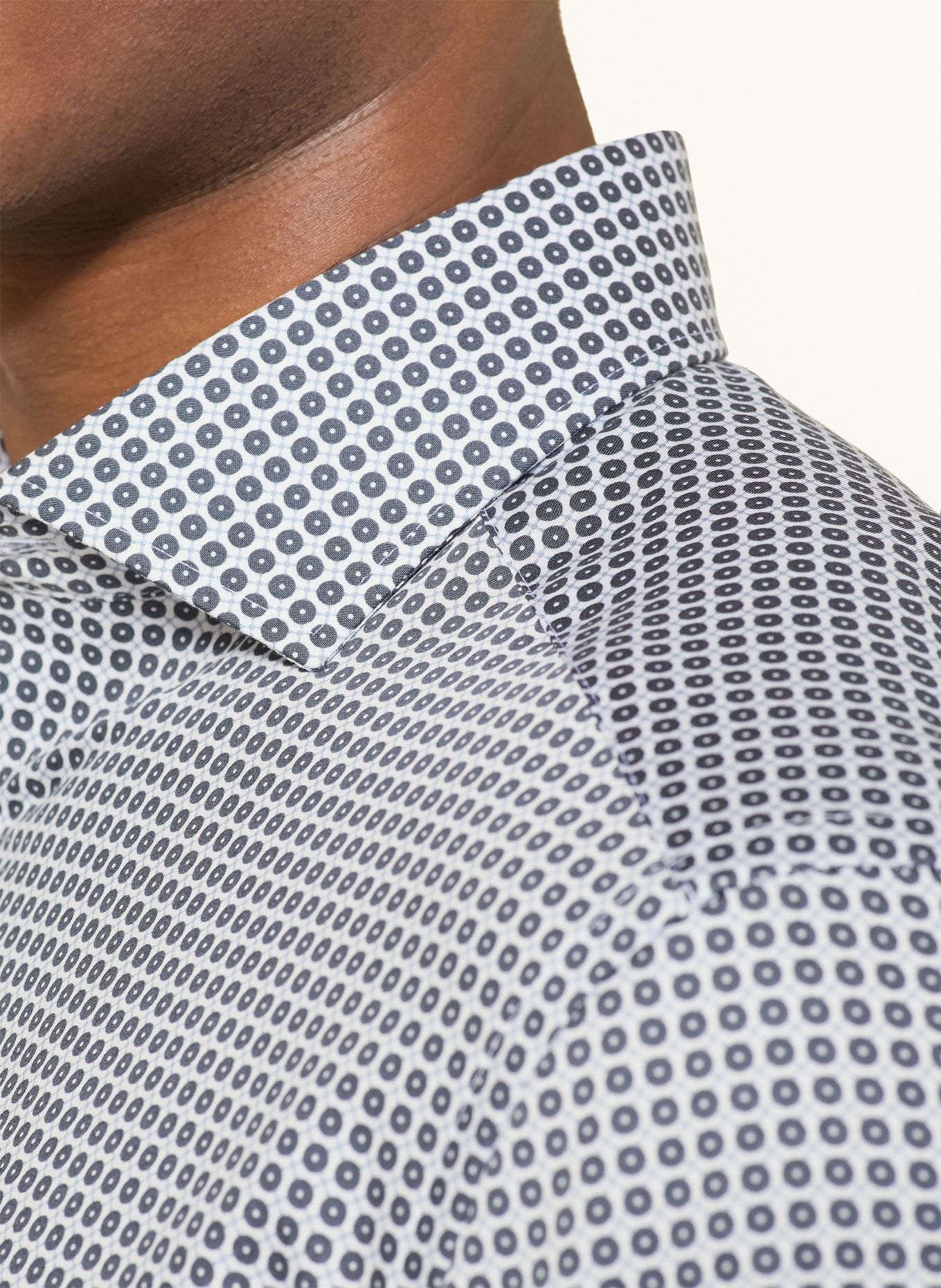 OLYMP Hemd modern fit: DUNKELBLAU / GRAU / WEISS