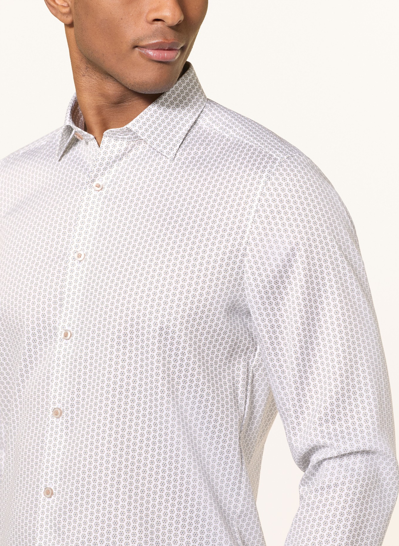 OLYMP Hemd Level Five body fit: BEIGE / BLAU / WEISS