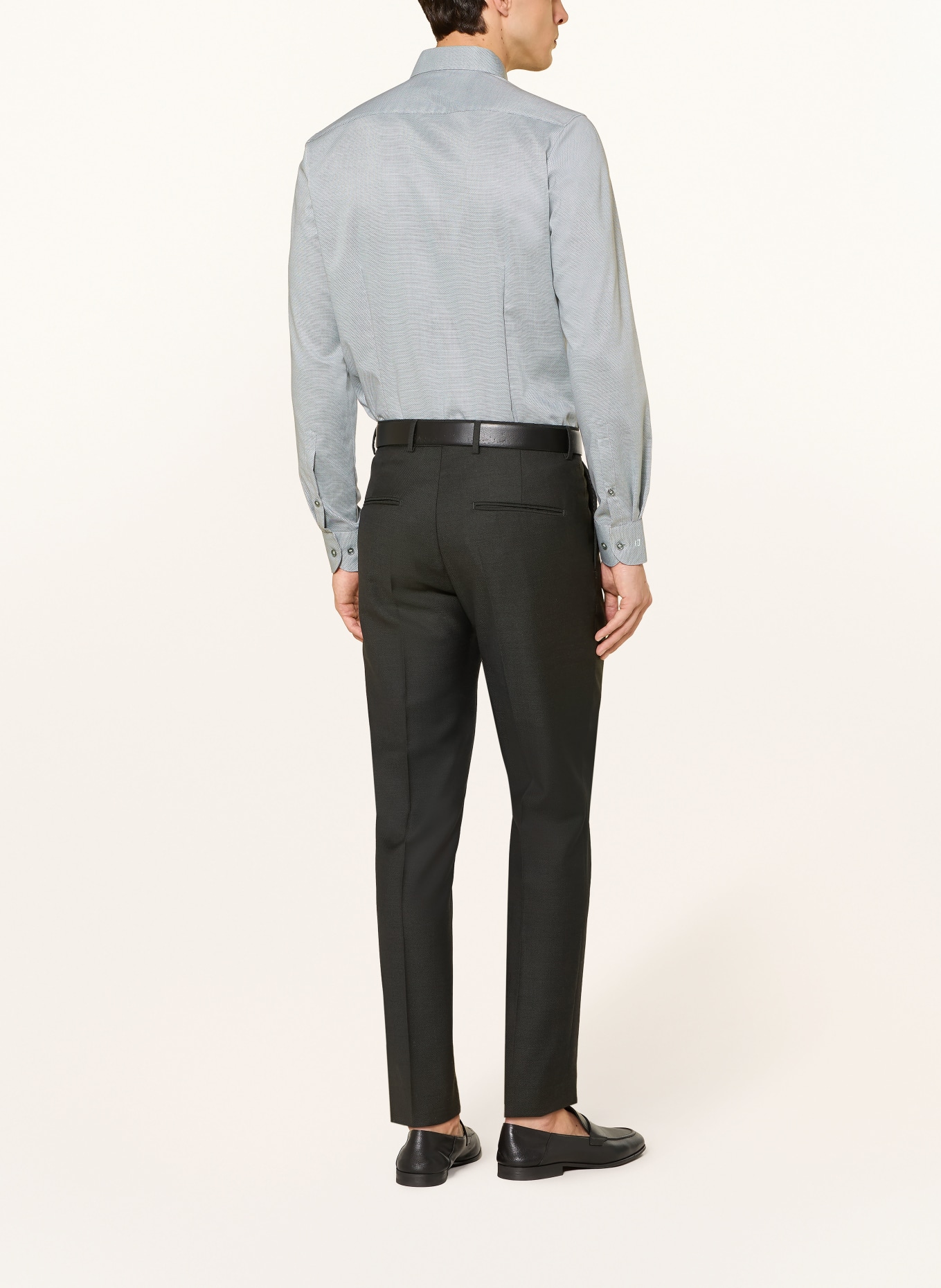 OLYMP Hemd Level Five body fit: DUNKELGRÜN / ECRU