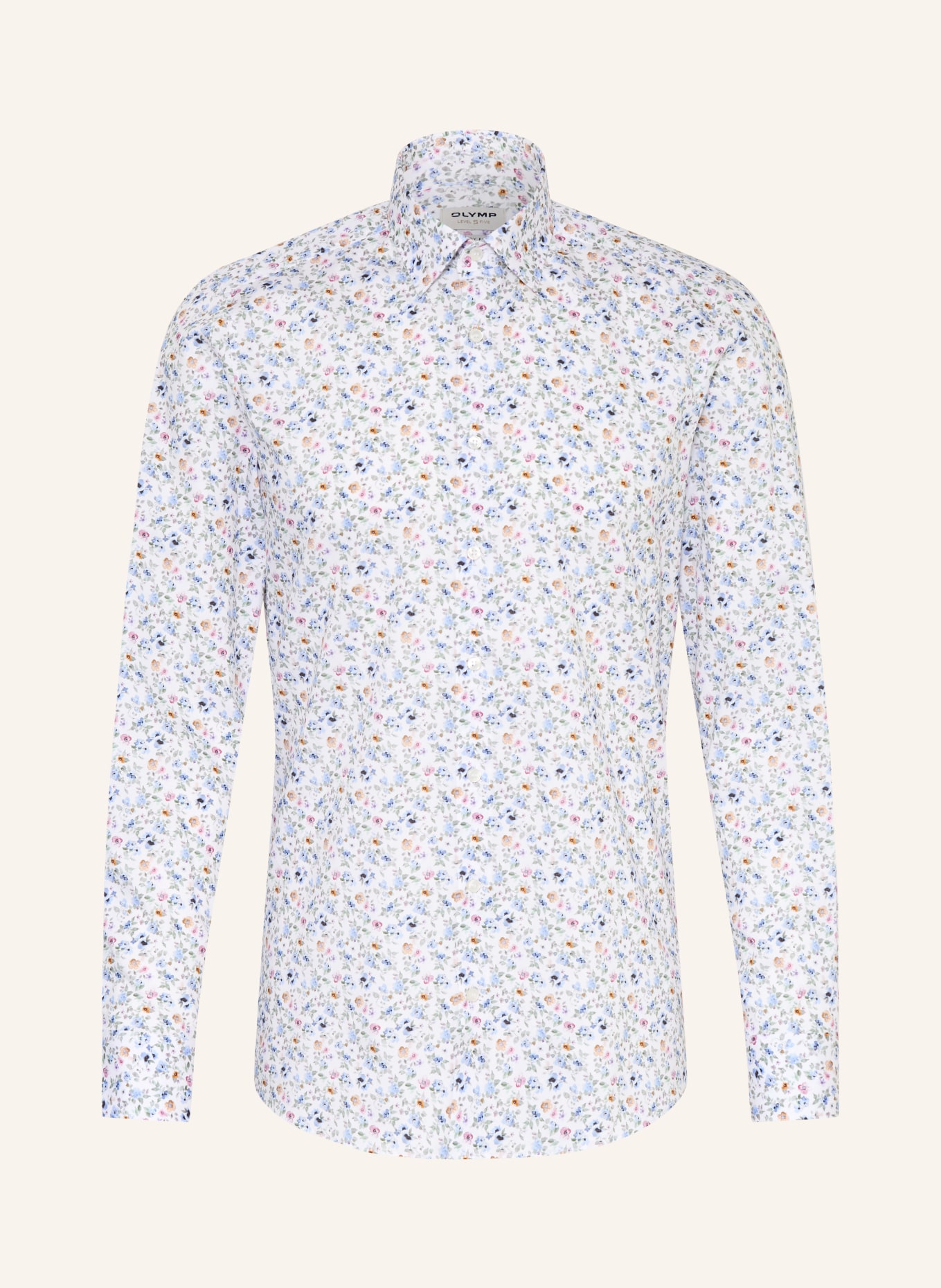 OLYMP Hemd Level Five body fit: BLAU / LILA / GRÜN