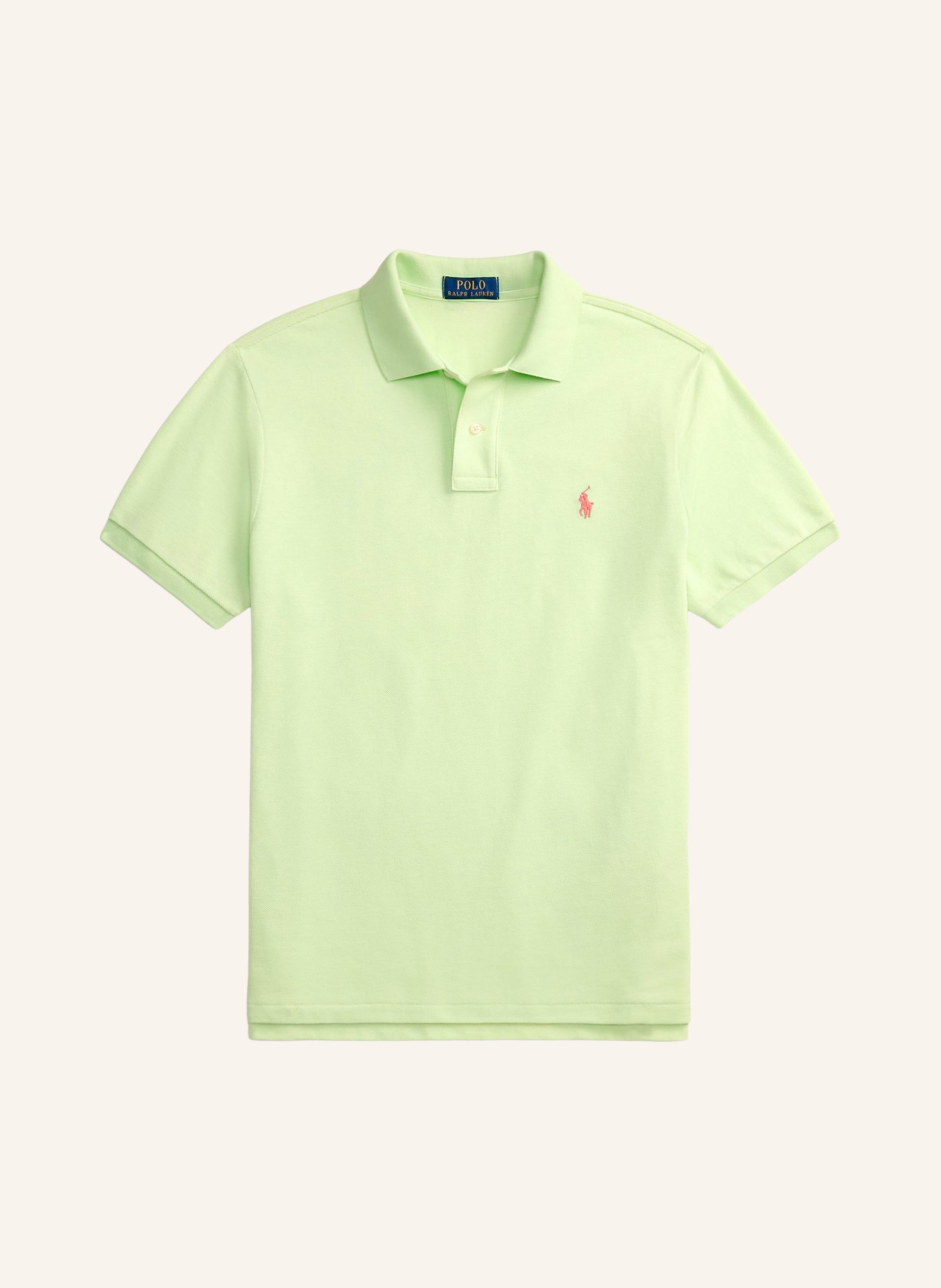 POLO RALPH LAUREN Polo piqué coupe slim personnalisé: VERT FLUO