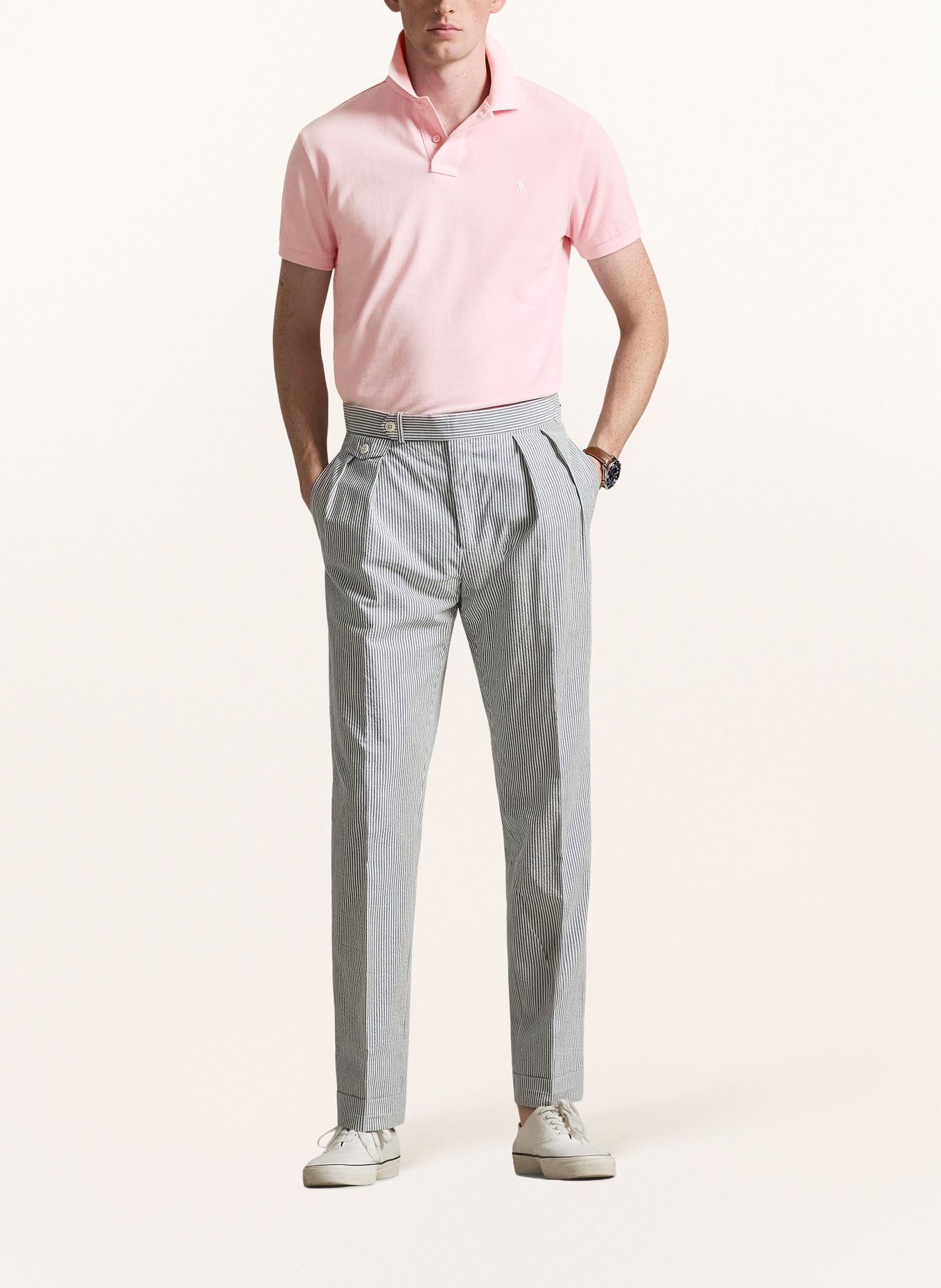 POLO RALPH LAUREN Polo piqué coupe slim personnalisé: ROSE