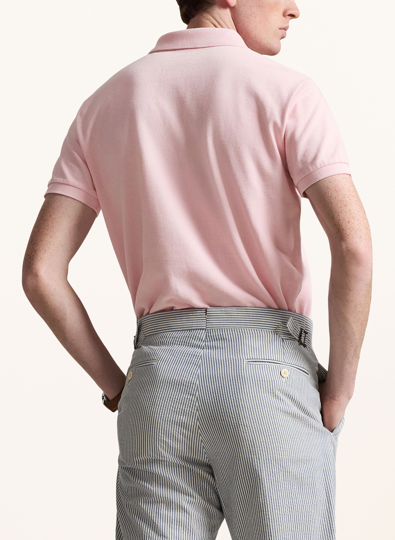 POLO RALPH LAUREN Polo piqué coupe slim personnalisé: ROSE