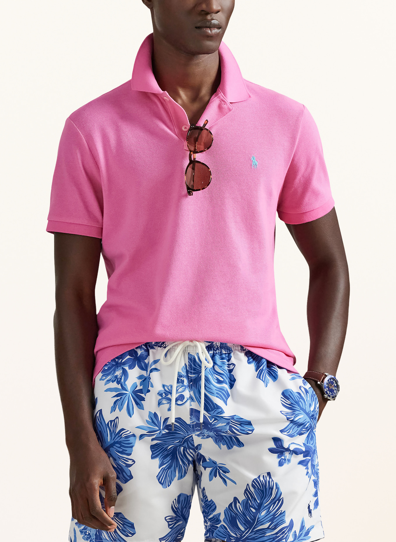 POLO RALPH LAUREN Piqué poloshirt Custom Slim Fit: ROZE