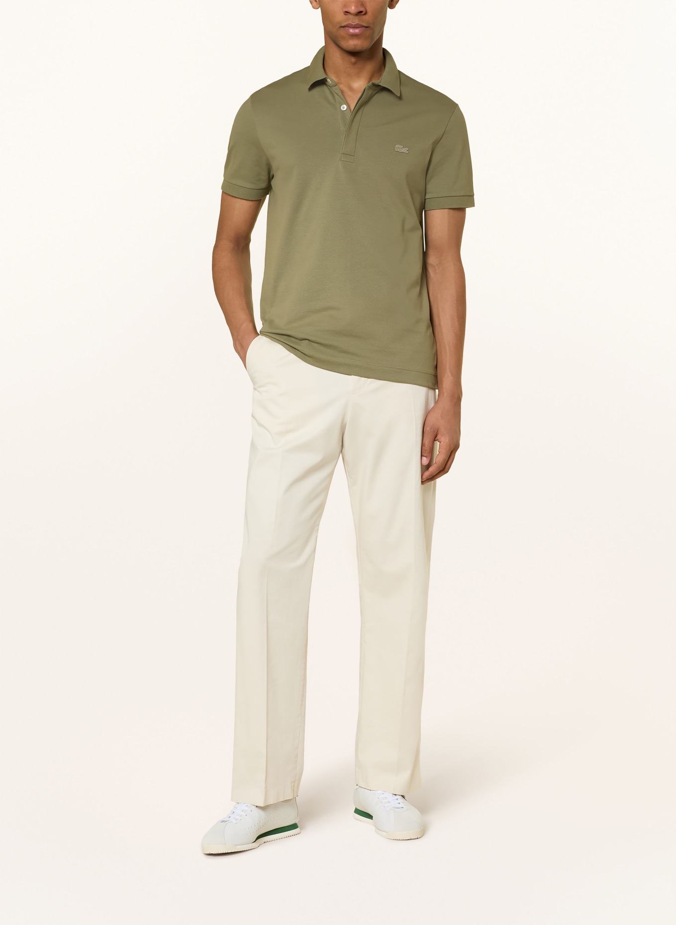 LACOSTE Piqué-Poloshirt: OLIV