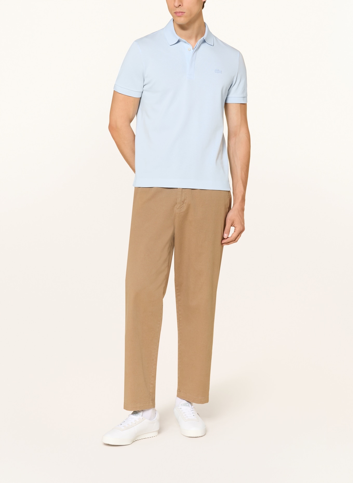 LACOSTE Piqué-Poloshirt: HELLBLAU