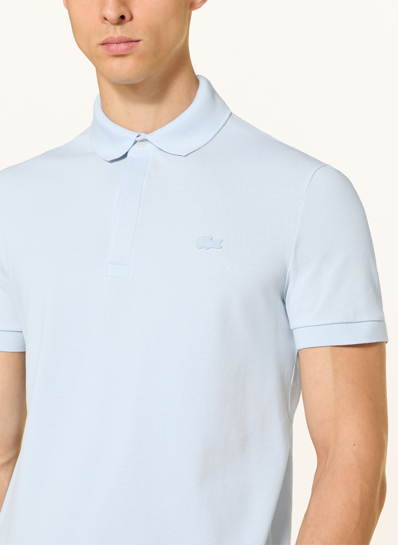 LACOSTE Piqué-Poloshirt: HELLBLAU