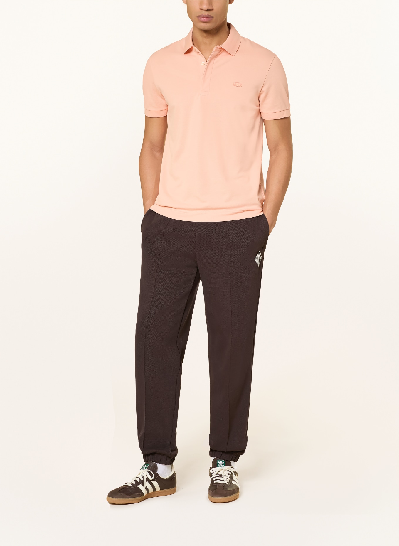 LACOSTE Piqué-Poloshirt: ROSA