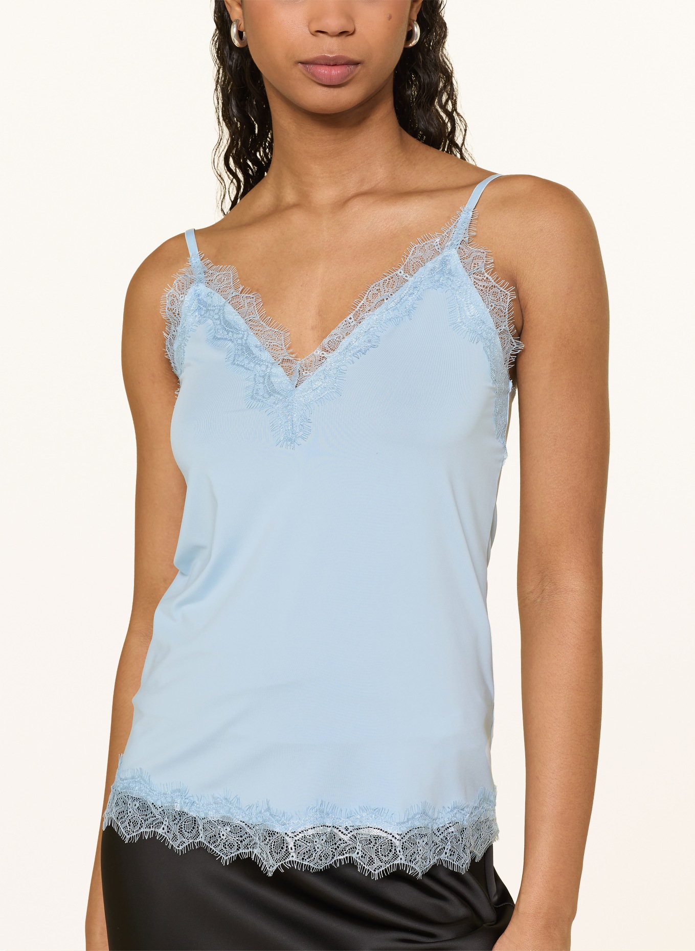 rosemunde Top BILLIE s krajkou: TMAVĚ MODRÁ