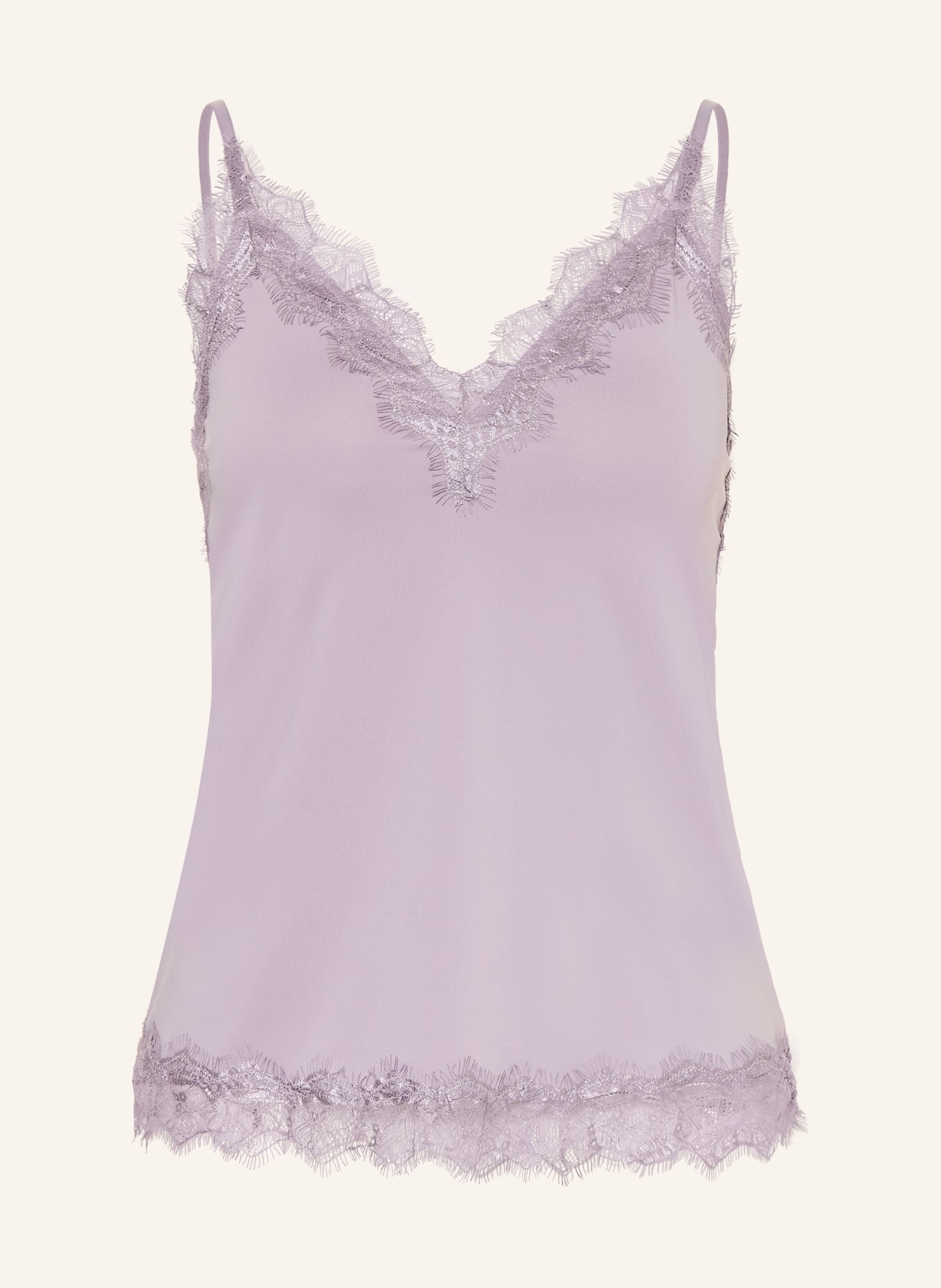 rosemunde Top BILLIE s krajkou: SVĚTLE FIALOVÁ