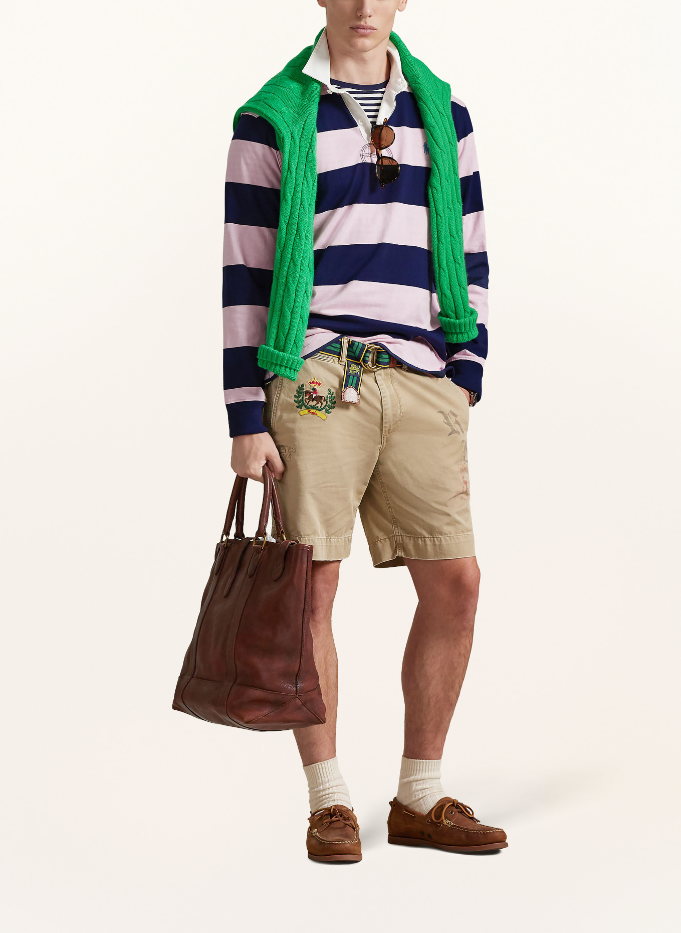 POLO RALPH LAUREN Rugbyshirt: DUNKELBLAU / ROSA