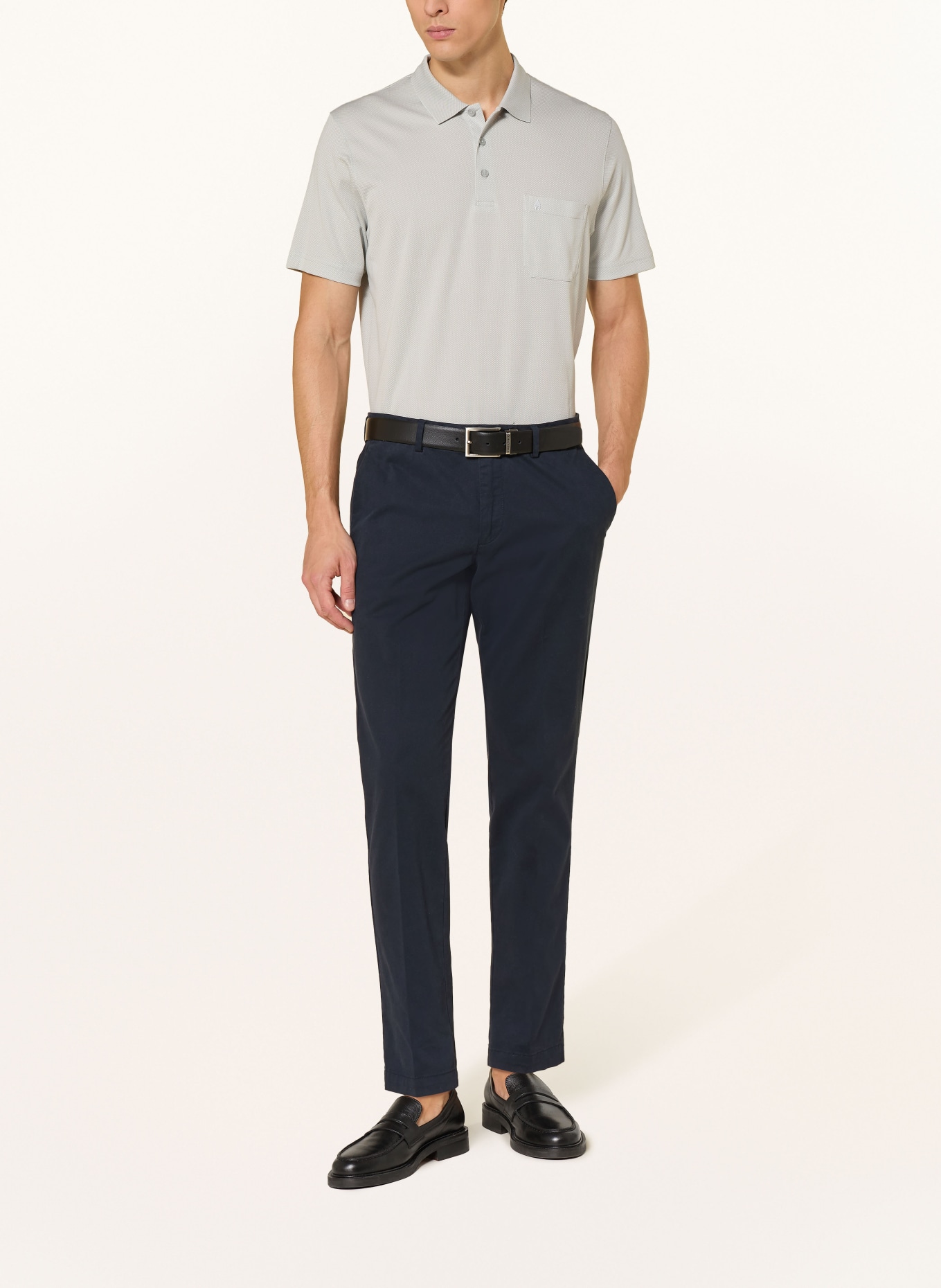 RAGMAN Piqué-Poloshirt: GRAU