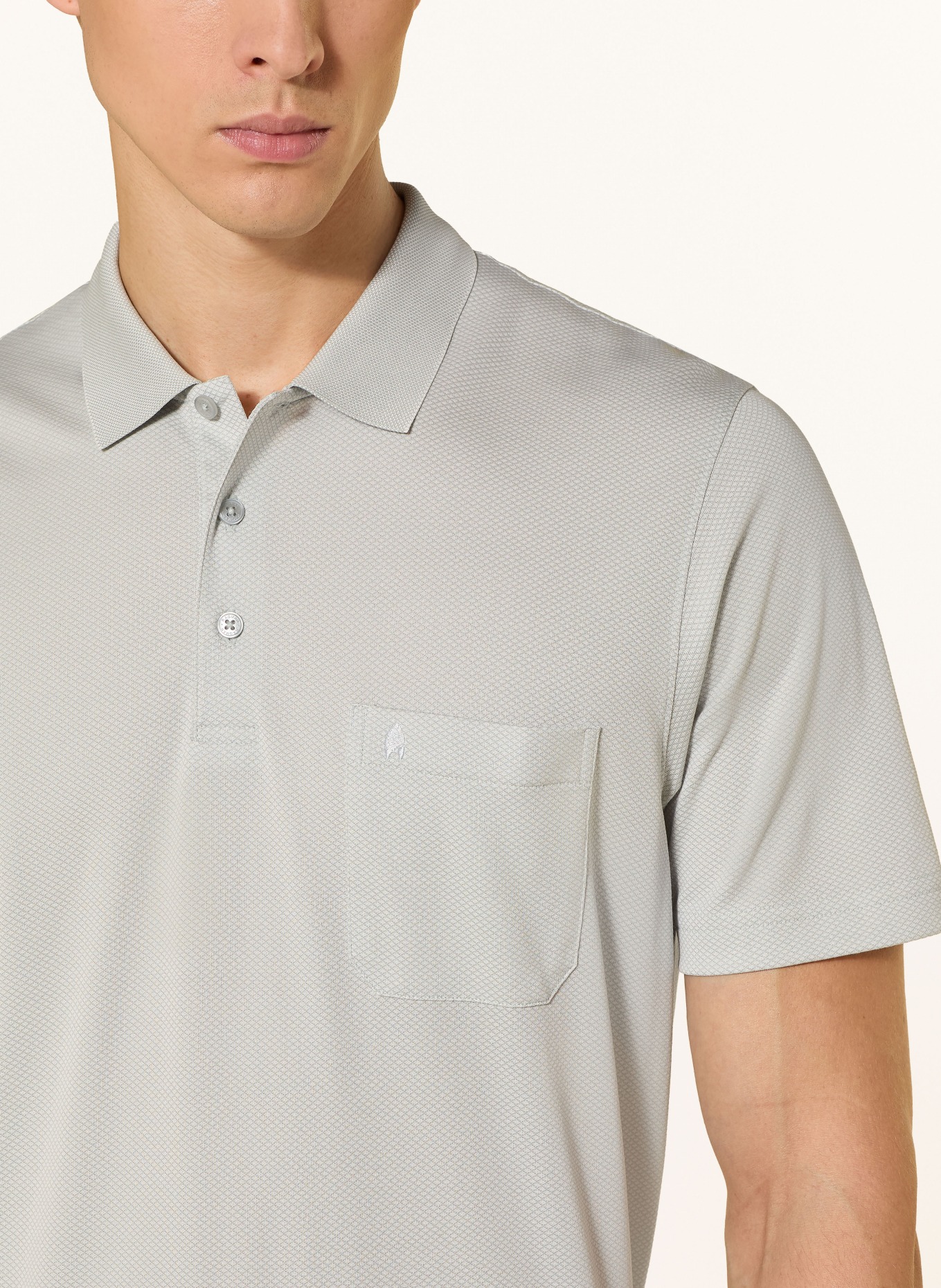 RAGMAN Piqué-Poloshirt: GRAU