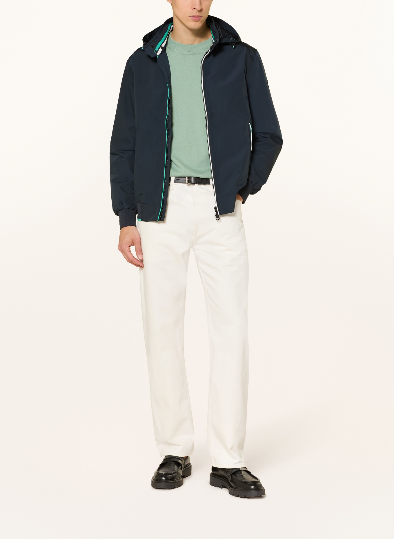 WELLENSTEYN Jacke COLLEGE: DUNKELBLAU / GRÜN / WEISS