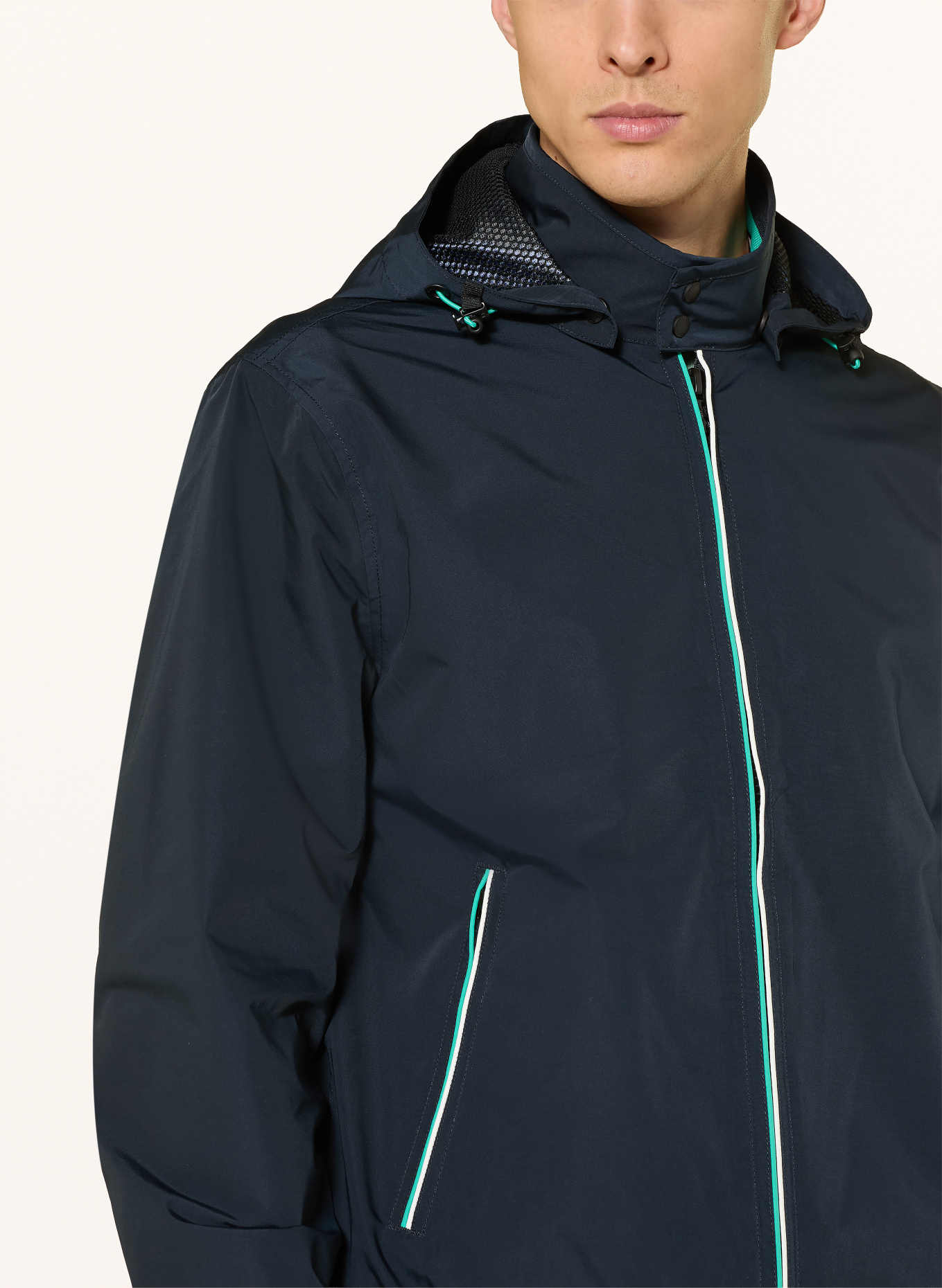 WELLENSTEYN Jacke COLLEGE: DUNKELBLAU / GRÜN / WEISS