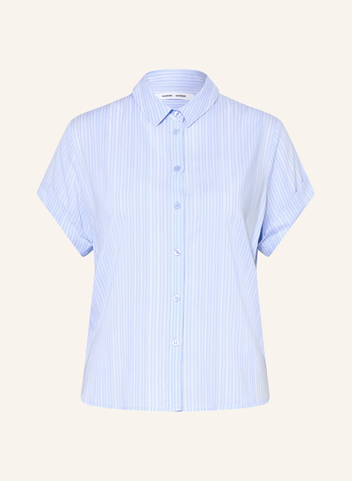 SAMSØE  SAMSØE Hemdbluse MAJAN: HELLBLAU / WEISS