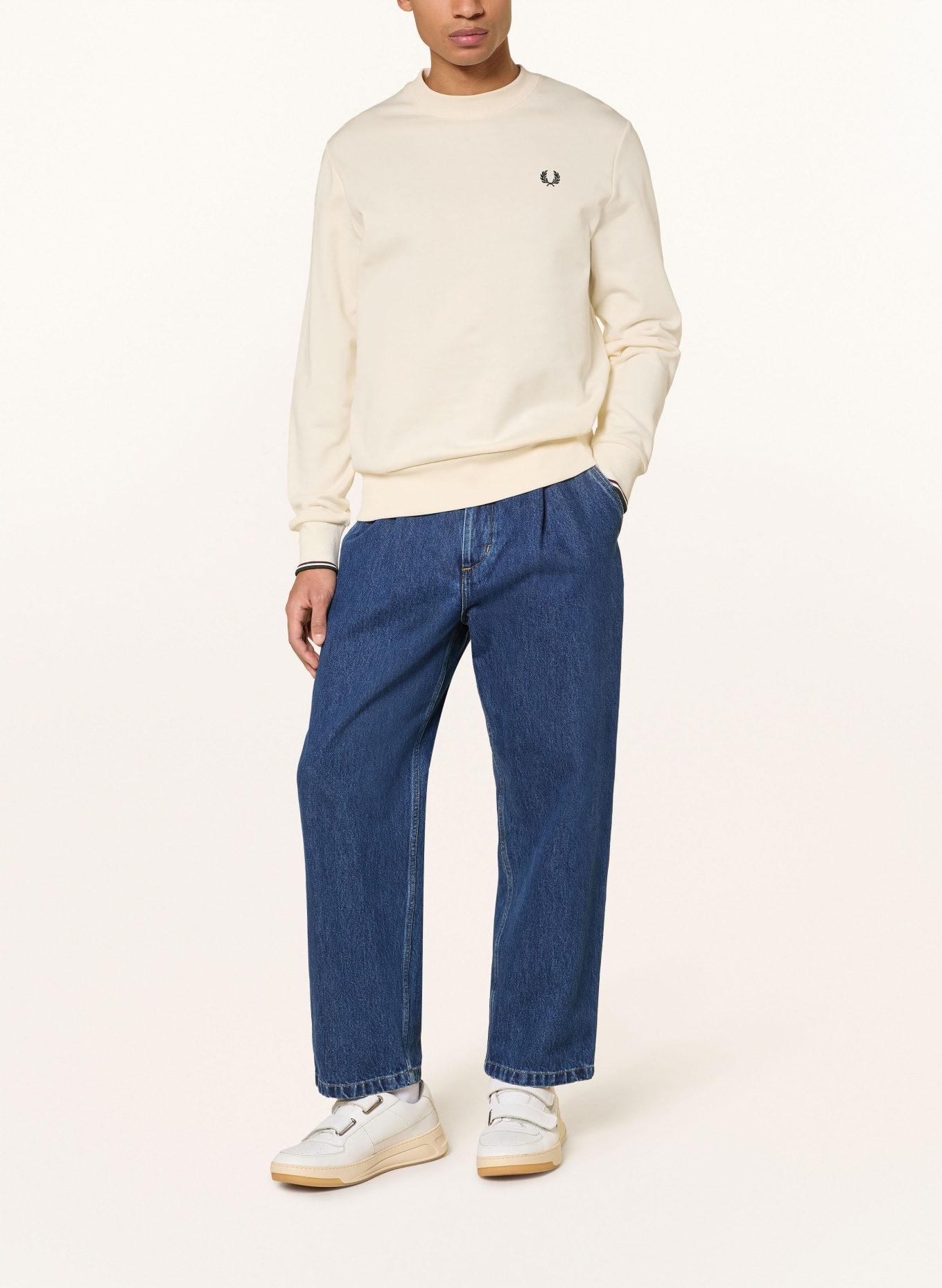 FRED PERRY sweat-shirt: ÉCRU