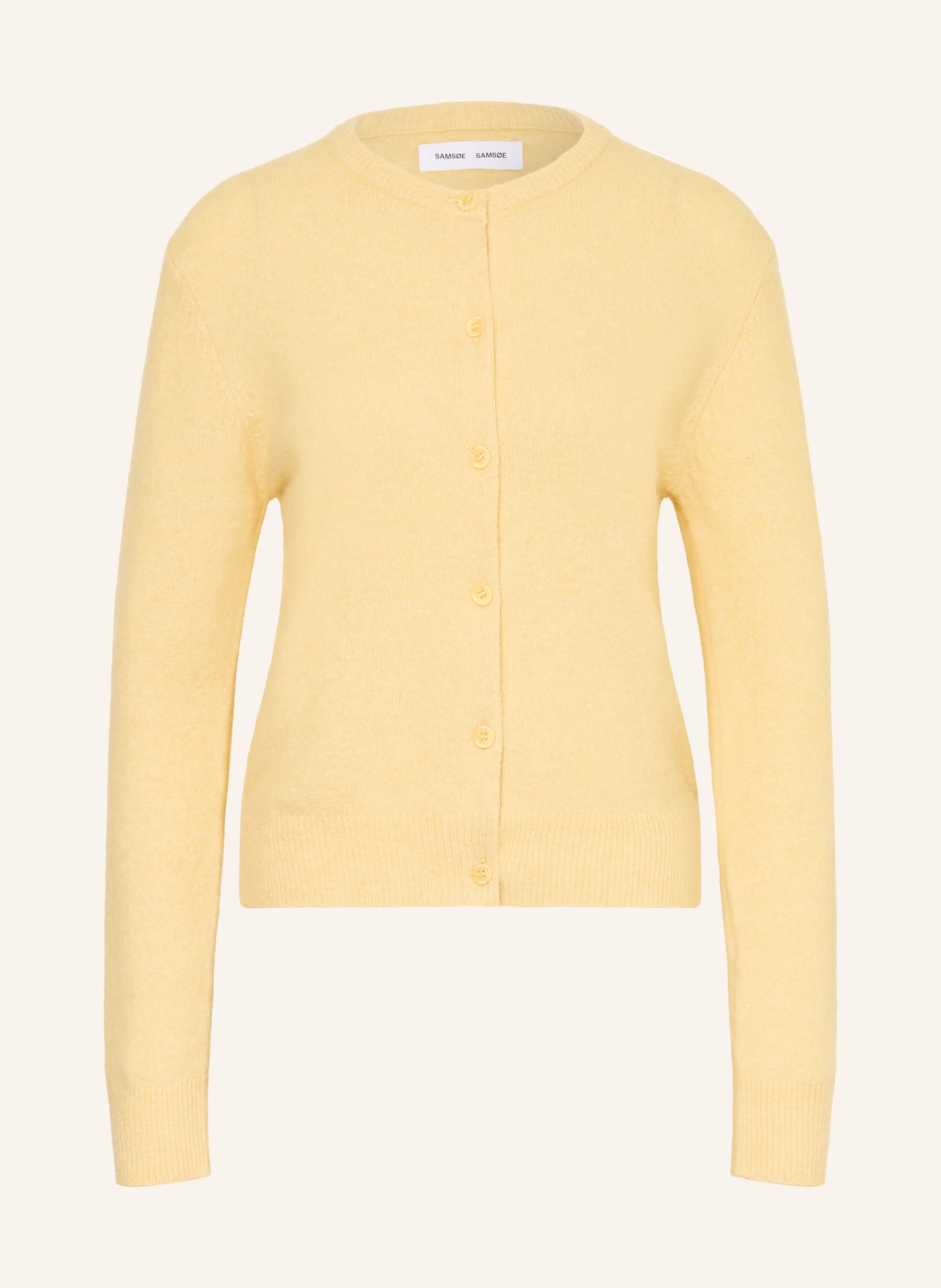 SAMSØE  SAMSØE Strickjacke NOR mit Alpaka: HELLGELB