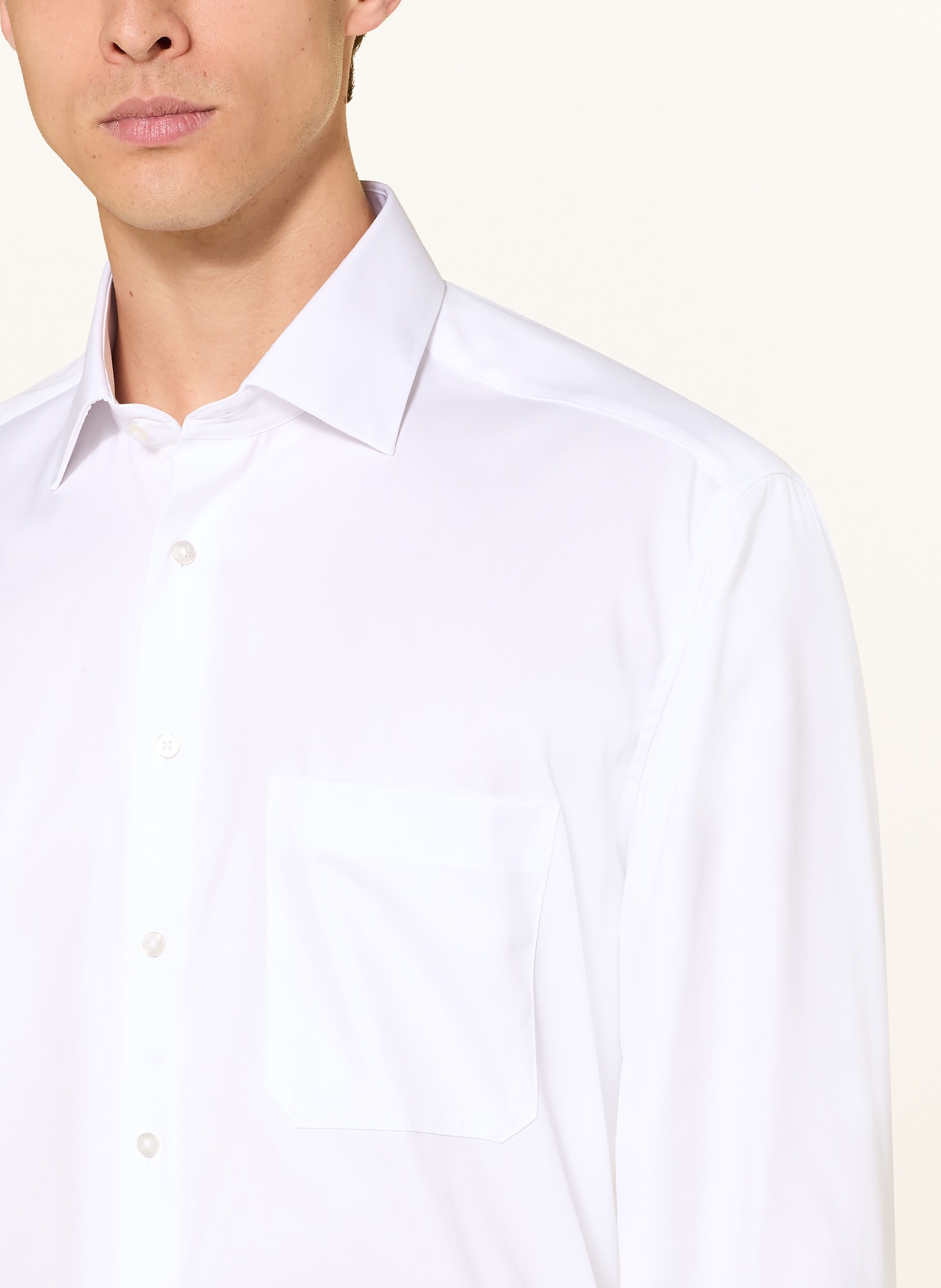 ETERNA Hemd Comfort Fit mit extralangem Arm: WEISS