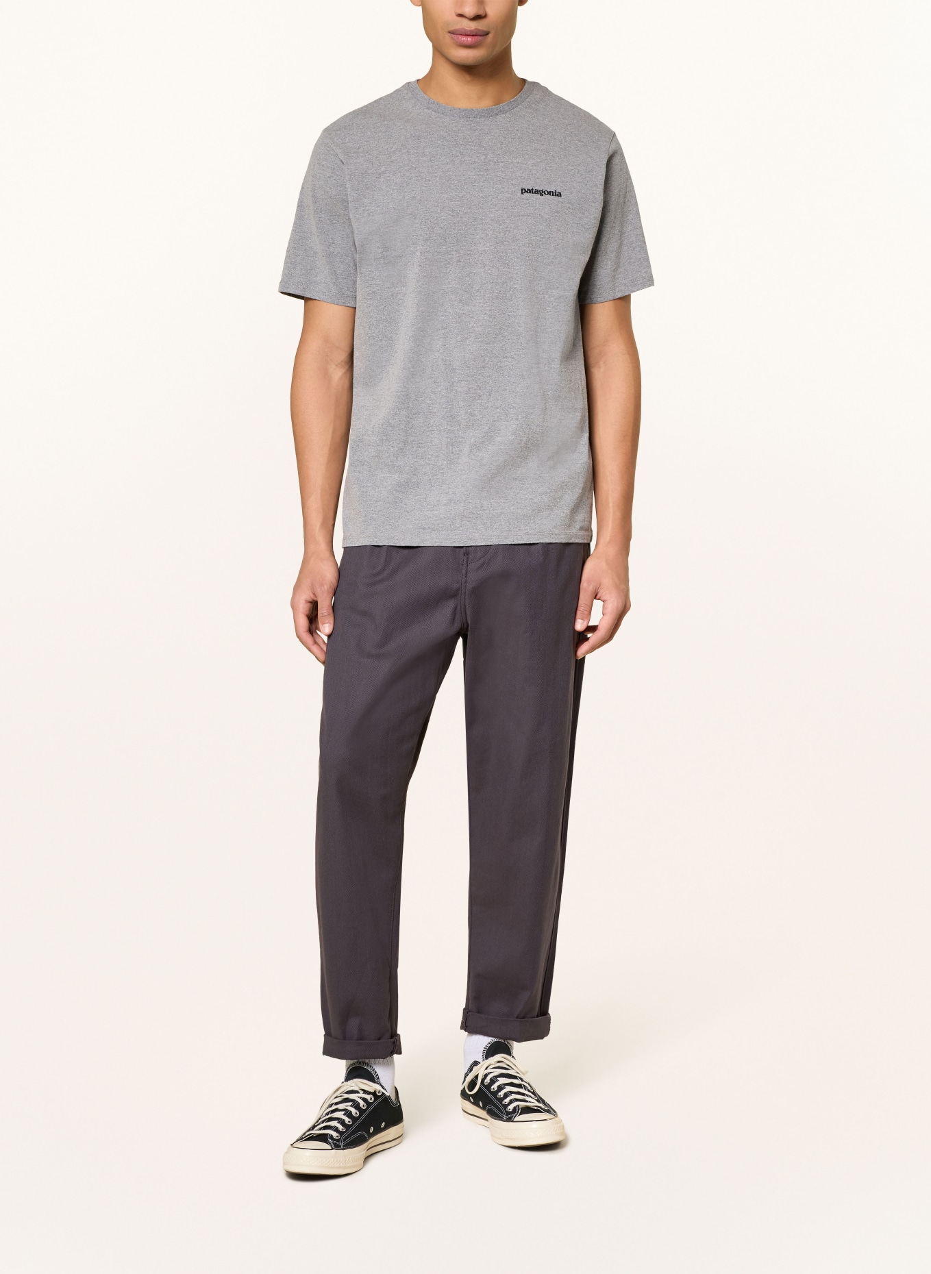 patagonia T-shirt P-6: SZARY