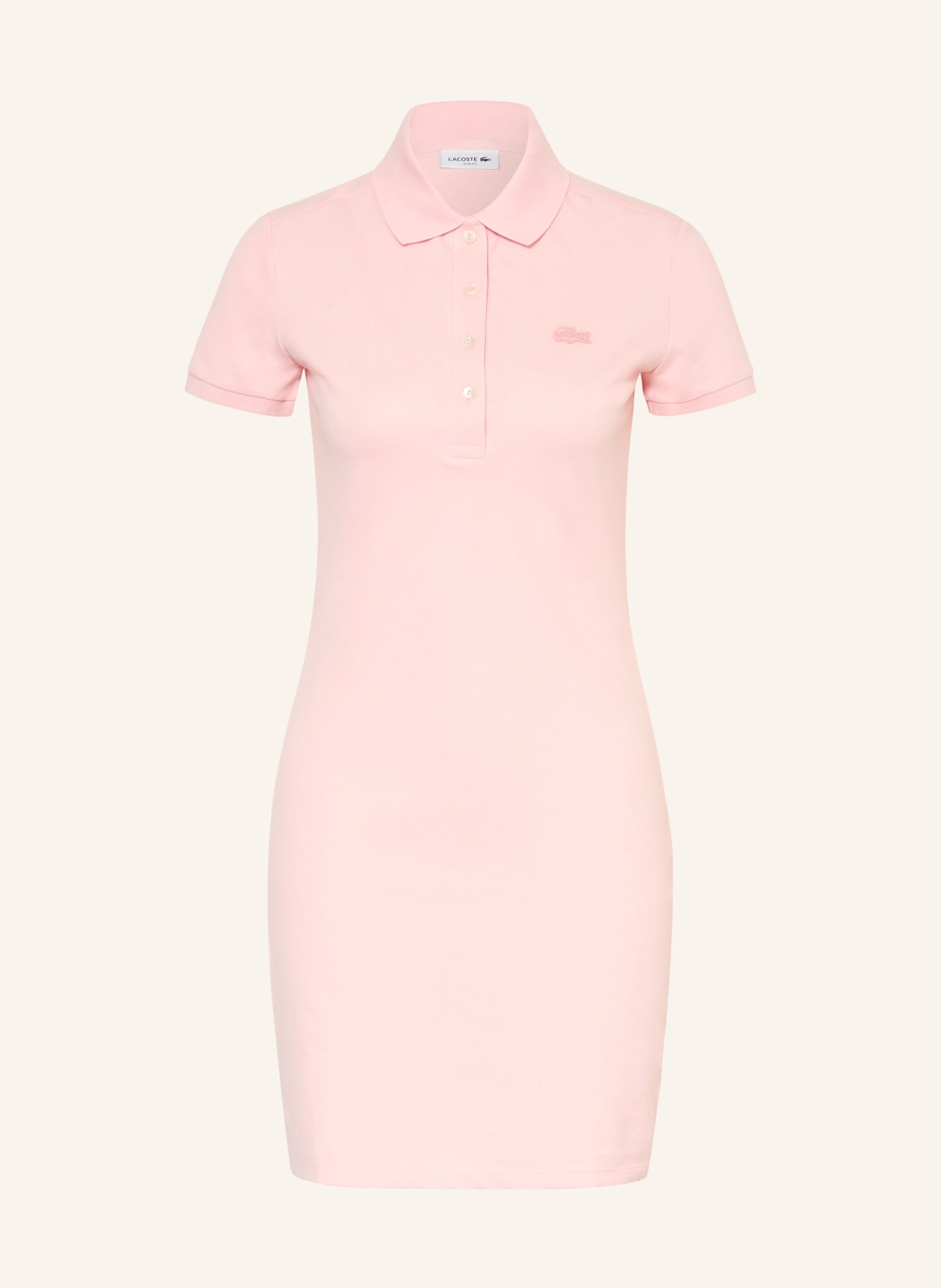 LACOSTE Sukienka polo z piki: BLADORÓŻOWY