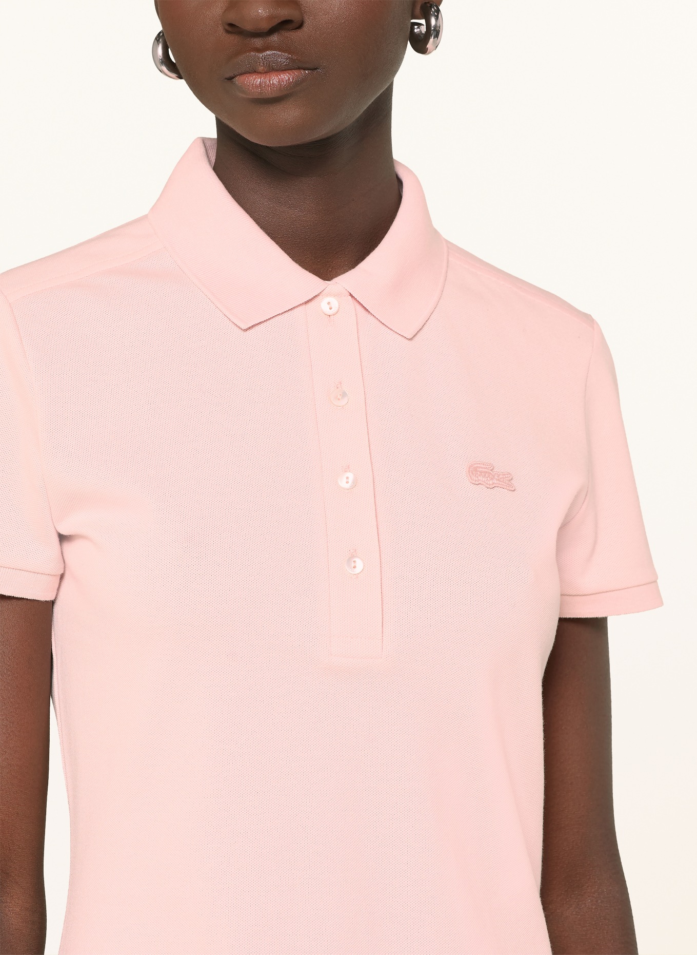 LACOSTE Sukienka polo z piki: BLADORÓŻOWY