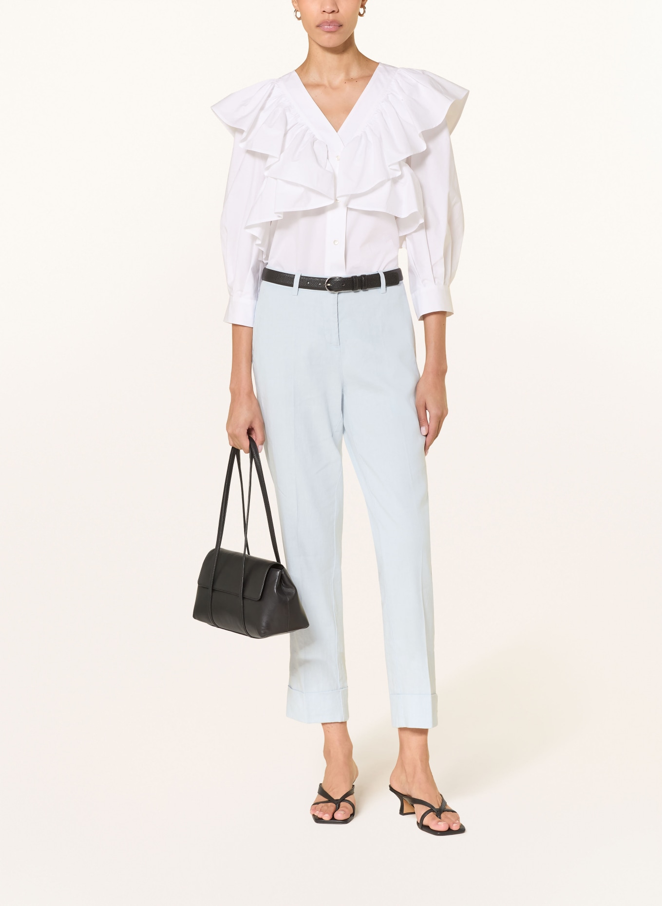 CAMBIO 7/8-Hose KRYSTAL mit Leinen: HELLBLAU