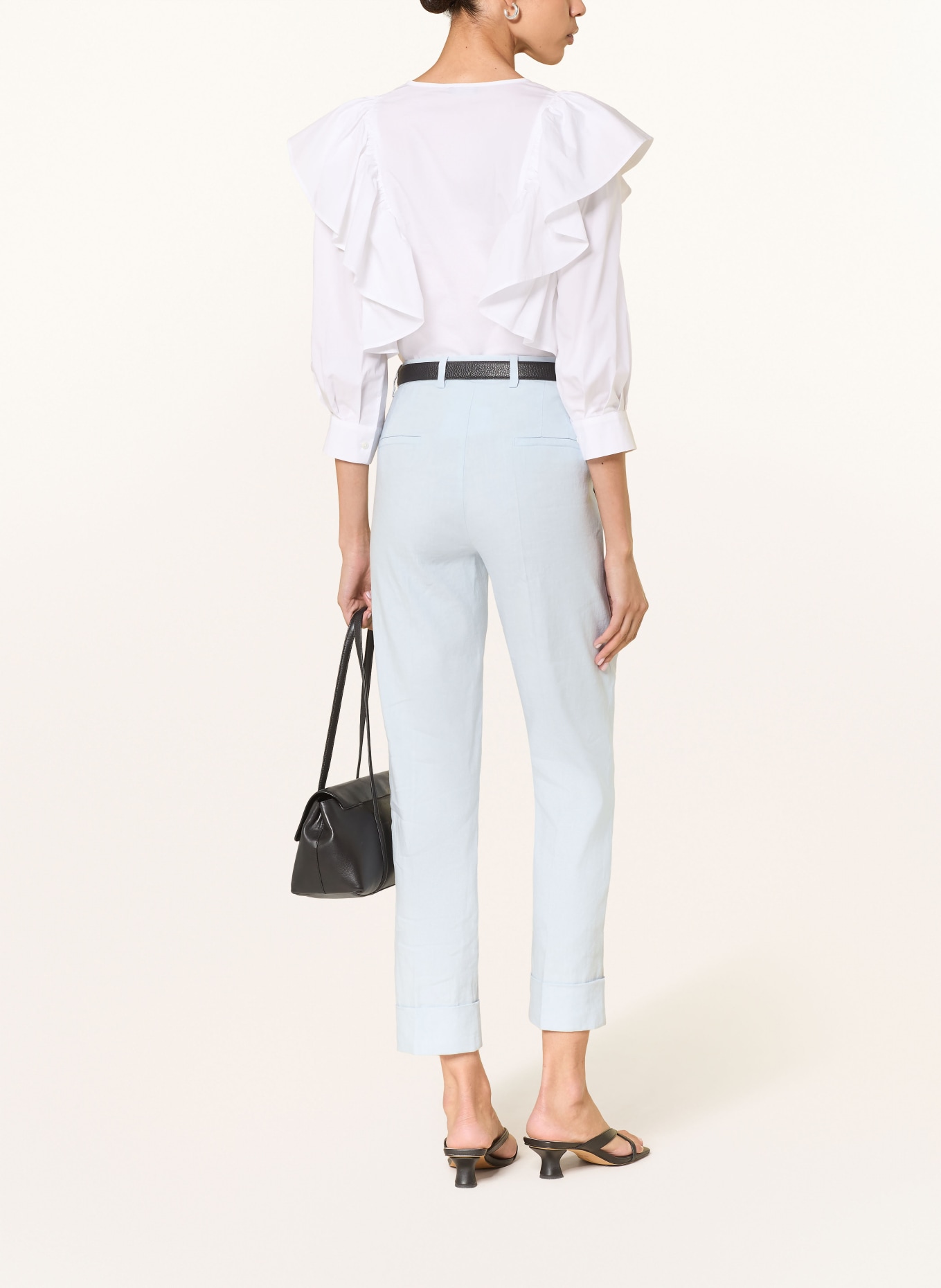 CAMBIO 7/8-Hose KRYSTAL mit Leinen: HELLBLAU