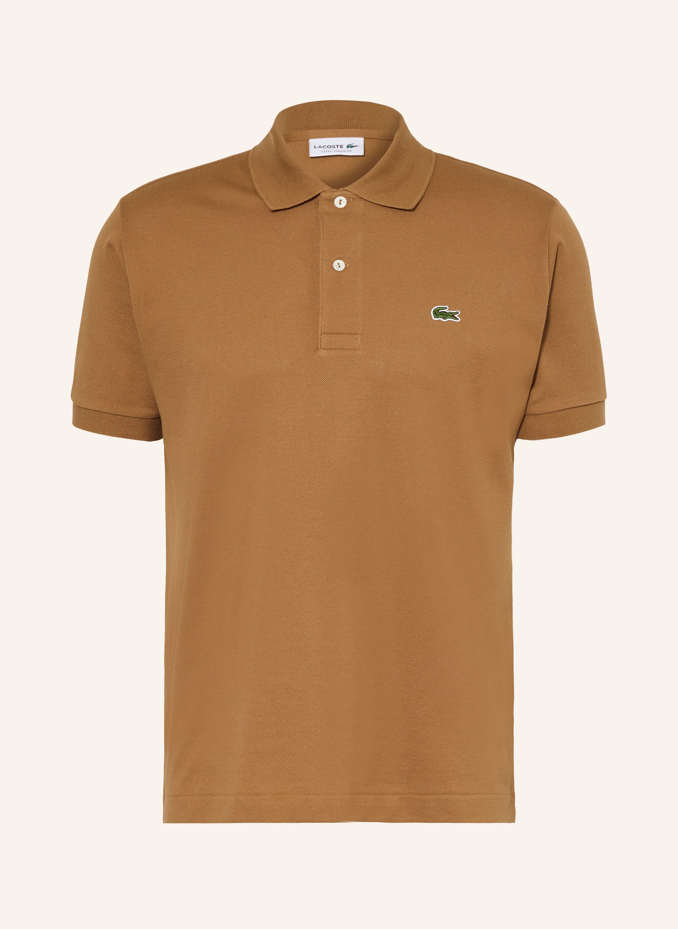 LACOSTE Piqué-Poloshirt Classic Fit: BRAUN