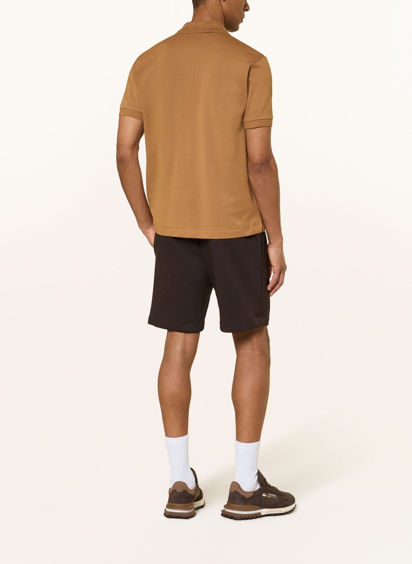 LACOSTE Piqué-Poloshirt Classic Fit: BRAUN