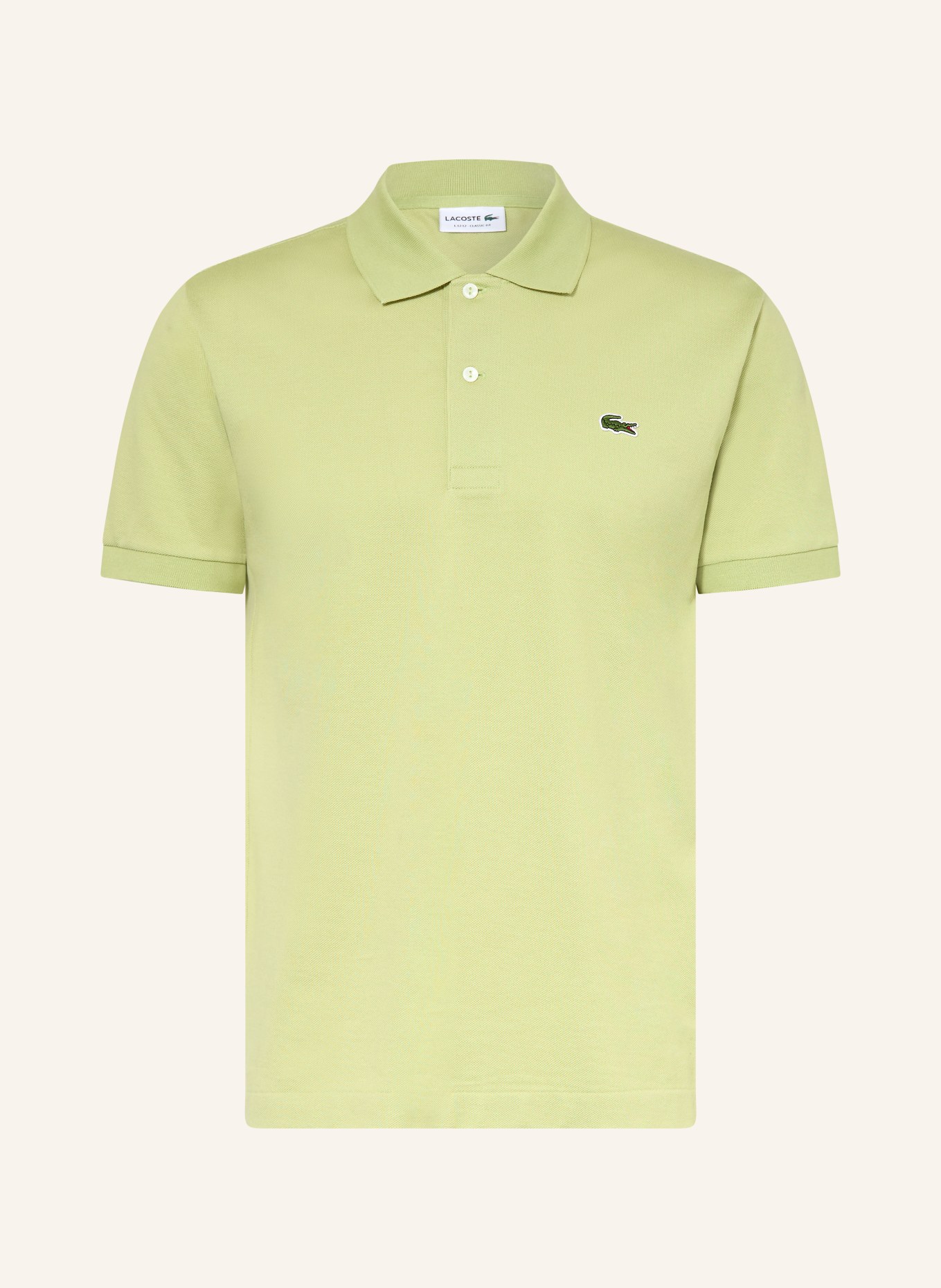 LACOSTE Piqué-Poloshirt Classic Fit: HELLGRÜN