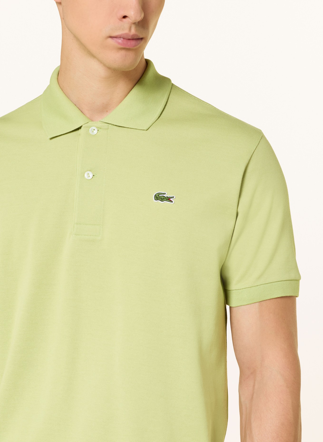 LACOSTE Piqué-Poloshirt Classic Fit: HELLGRÜN