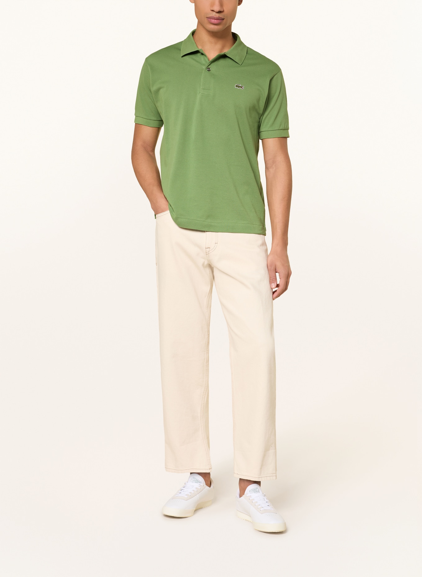 LACOSTE Polokošile z piké Classic Fit: ZELENÁ