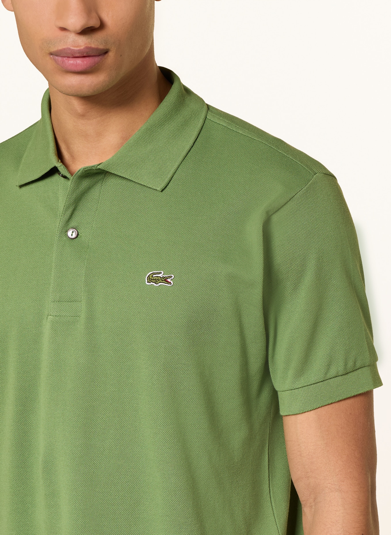 LACOSTE Polokošile z piké Classic Fit: ZELENÁ