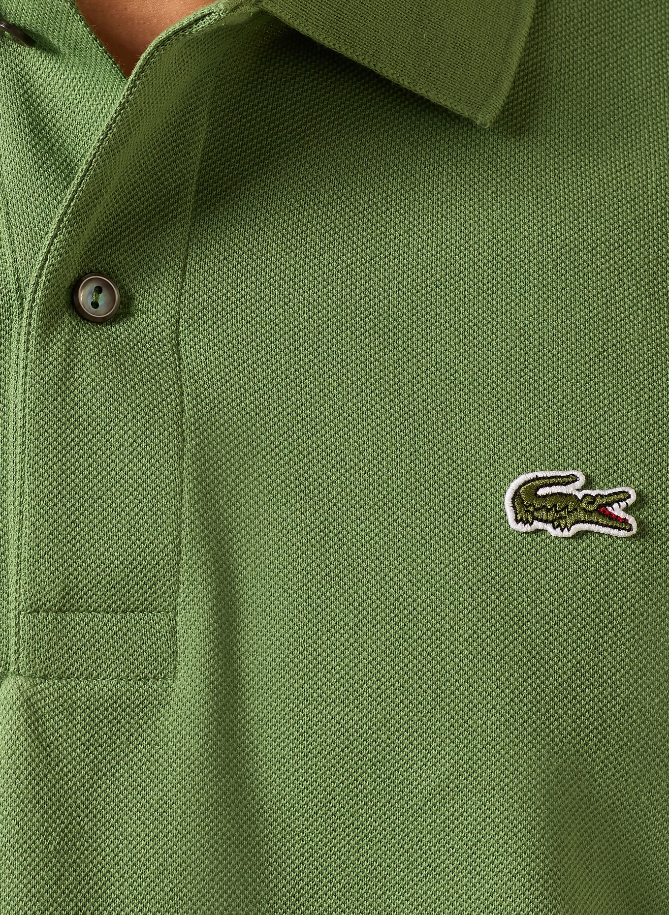 LACOSTE Polokošile z piké Classic Fit: ZELENÁ