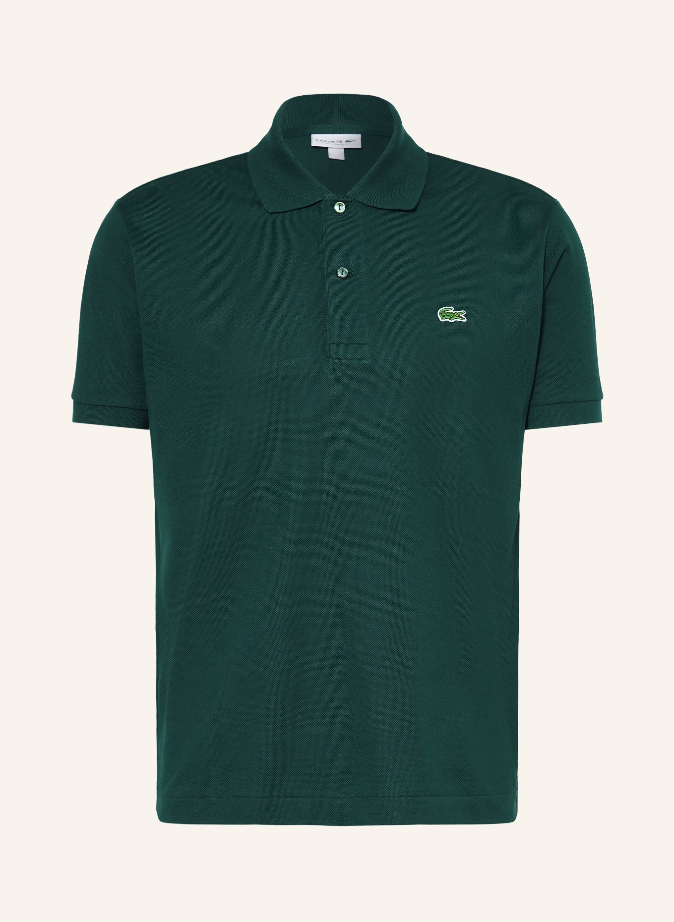 LACOSTE Piqué-Poloshirt Classic Fit: DUNKELGRÜN