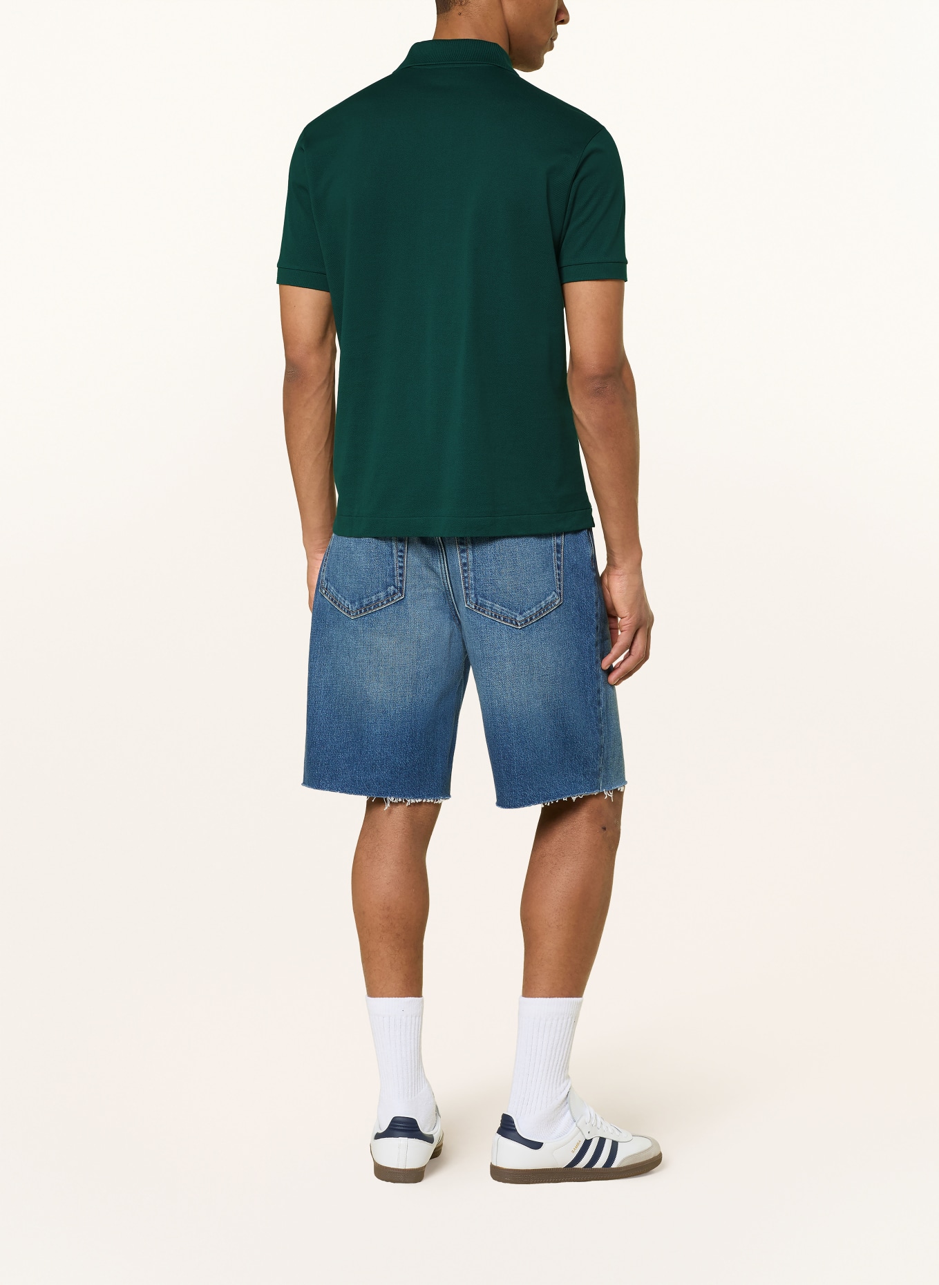 LACOSTE Piqué-Poloshirt Classic Fit: DUNKELGRÜN