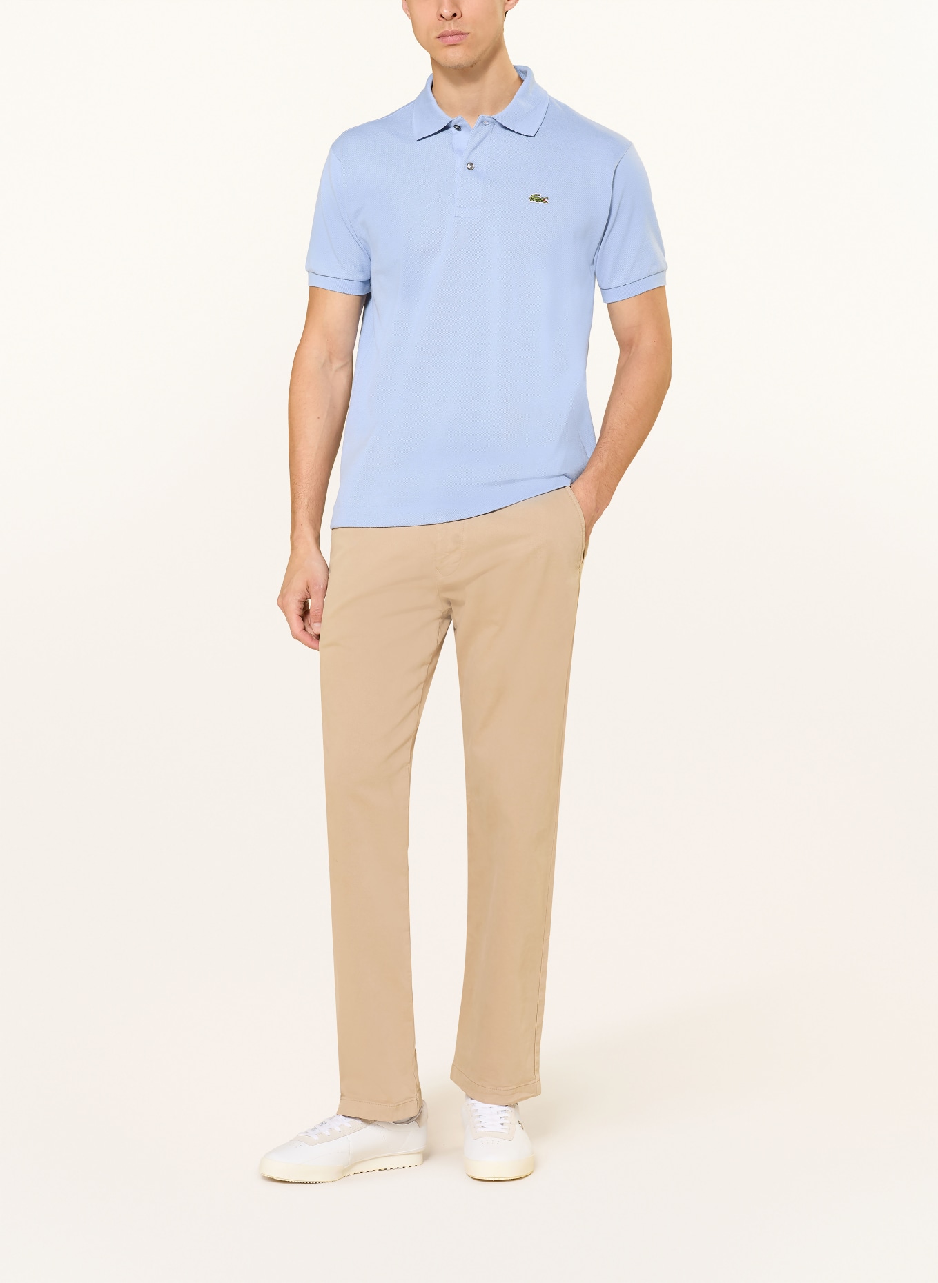 LACOSTE Polokošile z piké Classic Fit: TMAVĚ MODRÁ