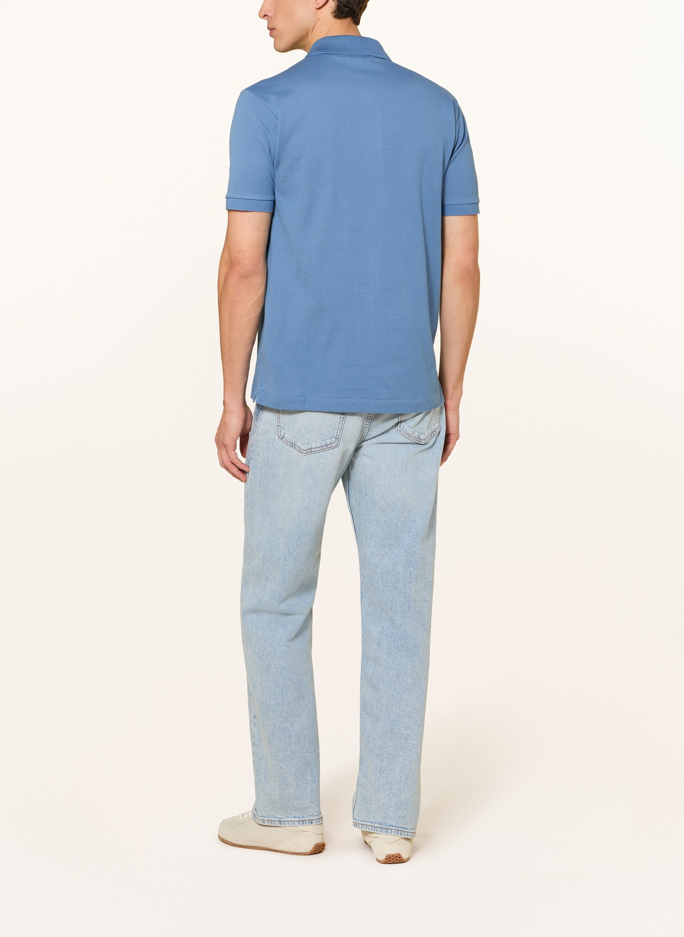 LACOSTE Piqué poloshirt Classic Fit: BLAUW
