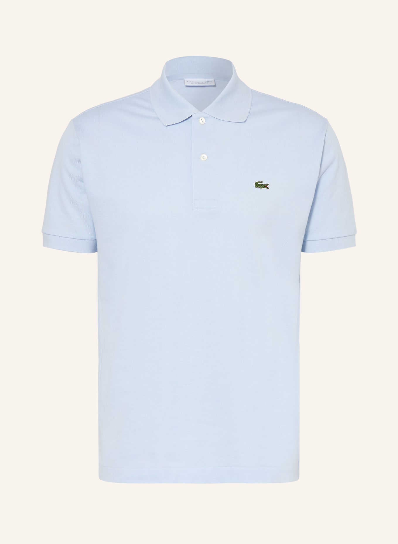 LACOSTE Piqué polo shirt classic fit: LIGHT BLUE