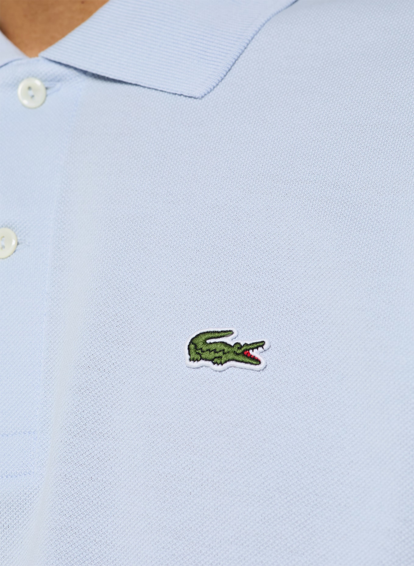 LACOSTE Piqué polo shirt classic fit: LIGHT BLUE
