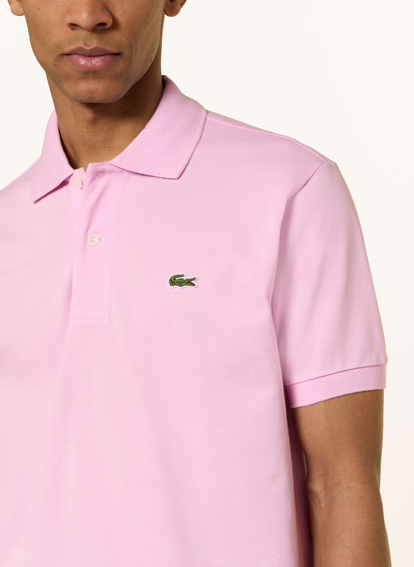 LACOSTE Piqué-Poloshirt Classic Fit: ROSA