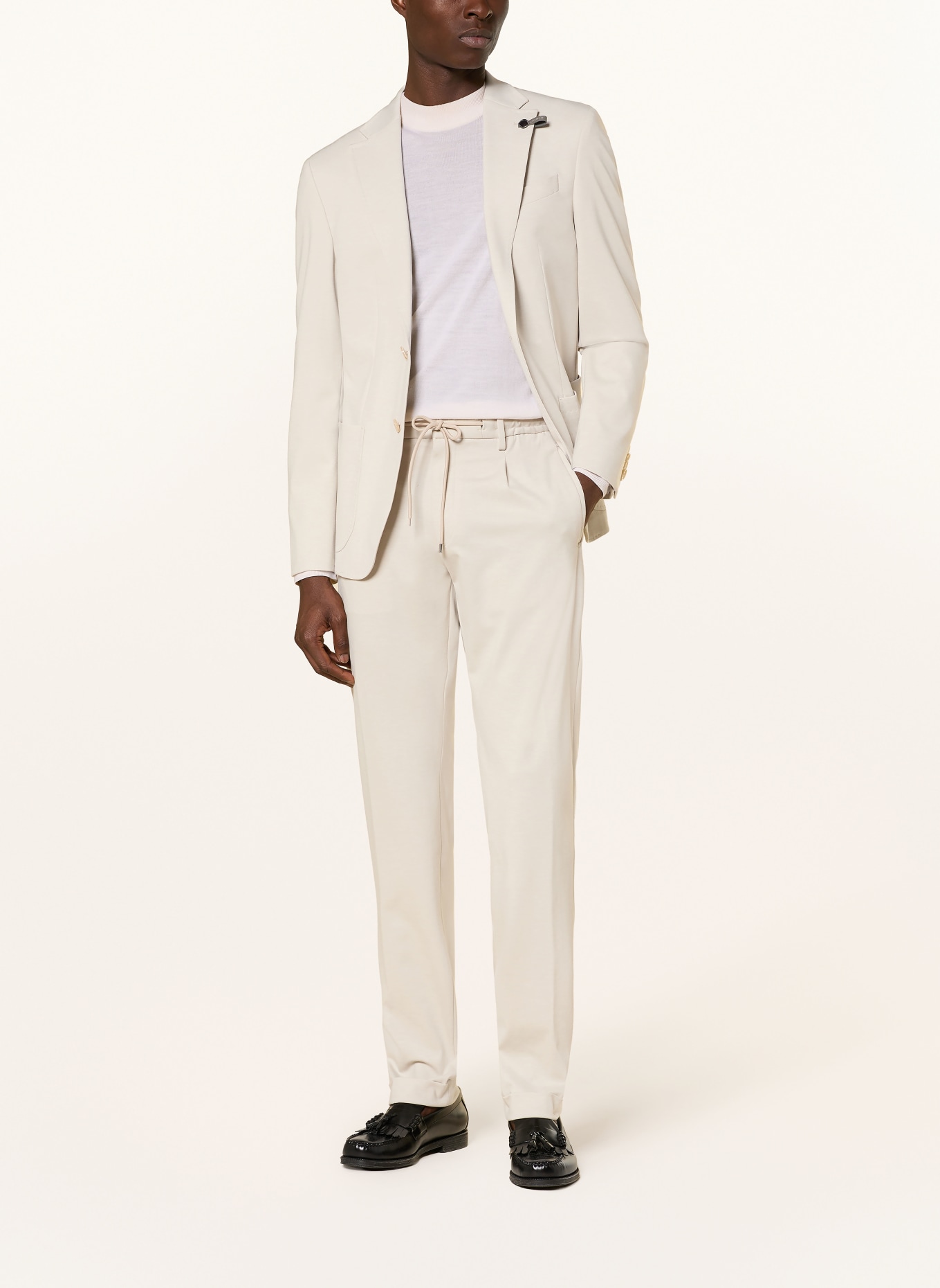 BALDESSARINI Suit trousers CROSS slim fit: 1209 Silver Cloud