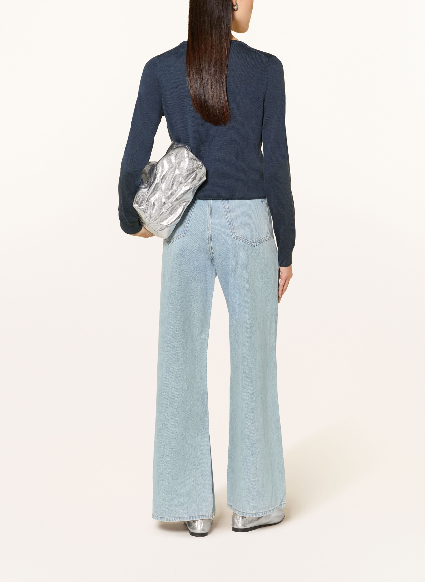 REPEAT Pletený kabátek: TMAVĚ MODRÁ