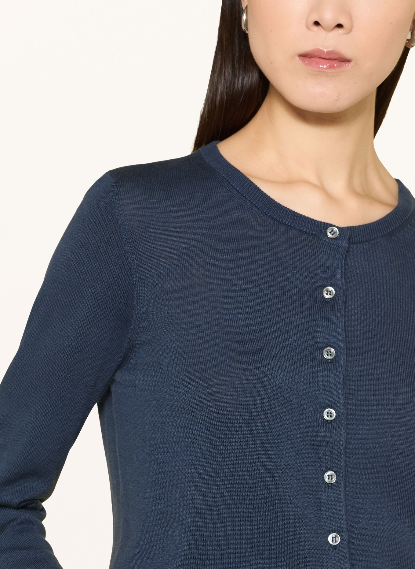 REPEAT Pletený kabátek: TMAVĚ MODRÁ